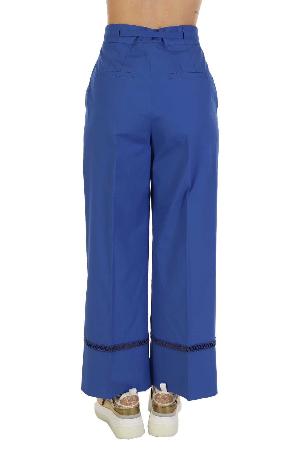 MARELLA SPORT ΠΑΝΤΕΛΟΝΙ CHINO NIGELLA ΔΕΣΙΜΟ ΜΕΣΗ ΛΕΠΤΟΜΕΡΕΙΑ ΤΣΕΠΗ ΜΠΛΕ ΗΛΕΚΤΡΙΚ