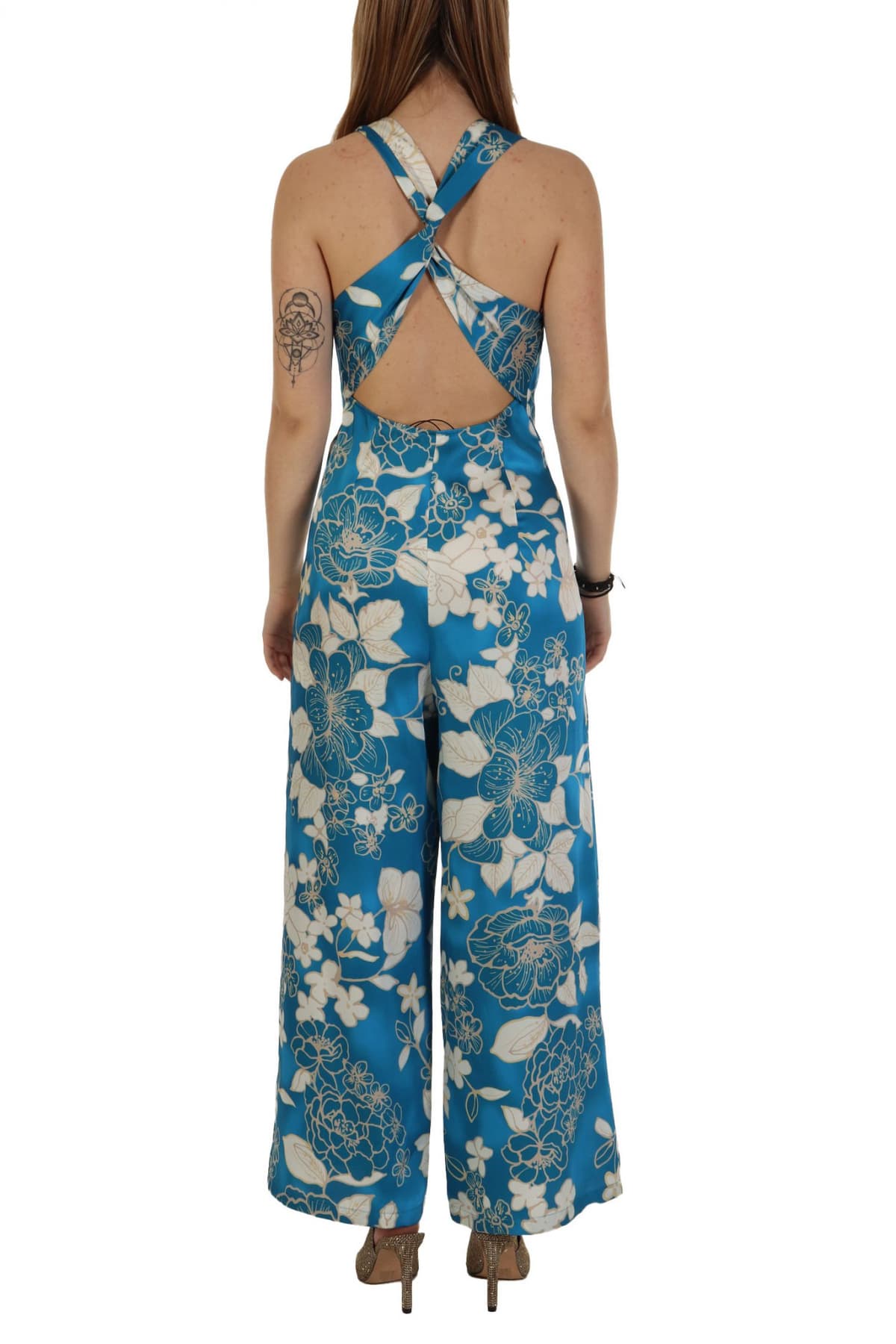 MARELLA EMME ΟΛΟΣΩΜΗ ΦΟΡΜΑ ASBURGO ΑΝΟΙΧΤΗ ΠΛΑΤΗ ΝΤΡΑΠΕ ΕΜΠΡΙΜΕ ΜΠΛΕ