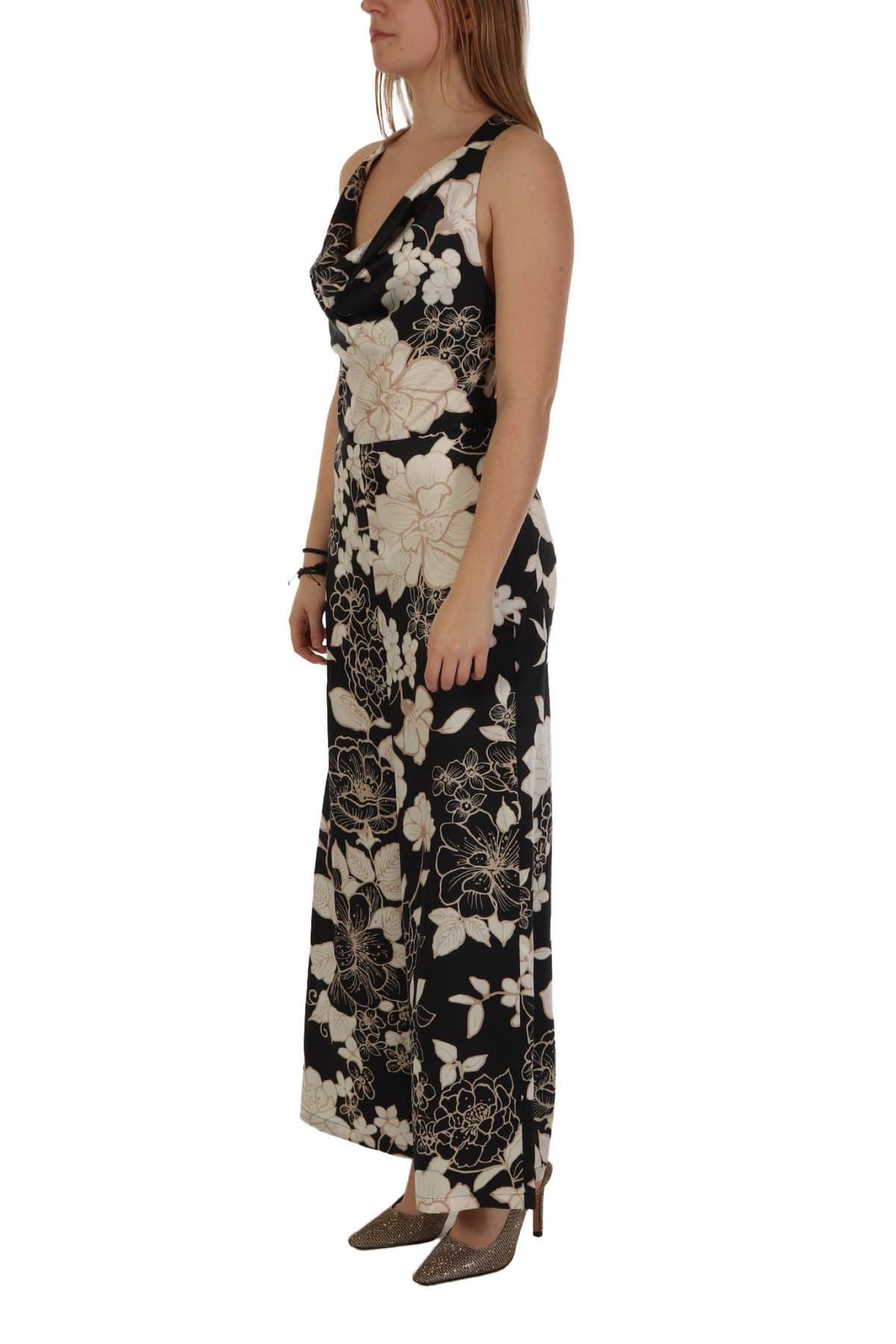 MARELLA EMME ΟΛΟΣΩΜΗ ΦΟΡΜΑ ASBURGO ΑΝΟΙΧΤΗ ΠΛΑΤΗ ΝΤΡΑΠΕ ΕΜΠΡΙΜΕ ΜΑΥΡΟ