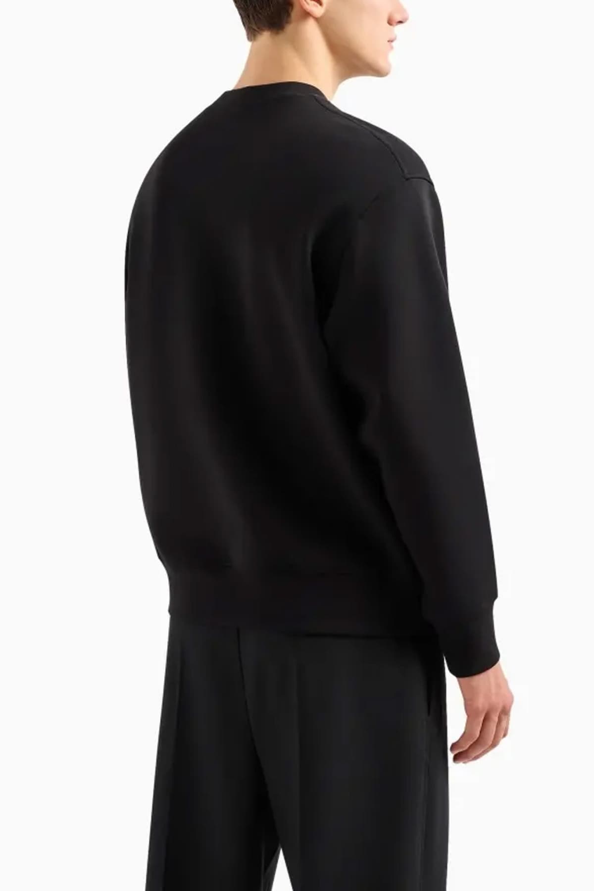 EMPORIO ARMANI ΦΟΥΤΕΡ CREW NECK LOGO ΜΑΥΡΟ