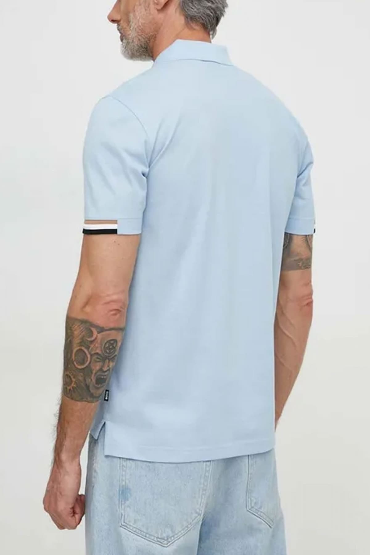 BOSS POLO PARLAY 147 MERCERISED ΣΙΕΛ