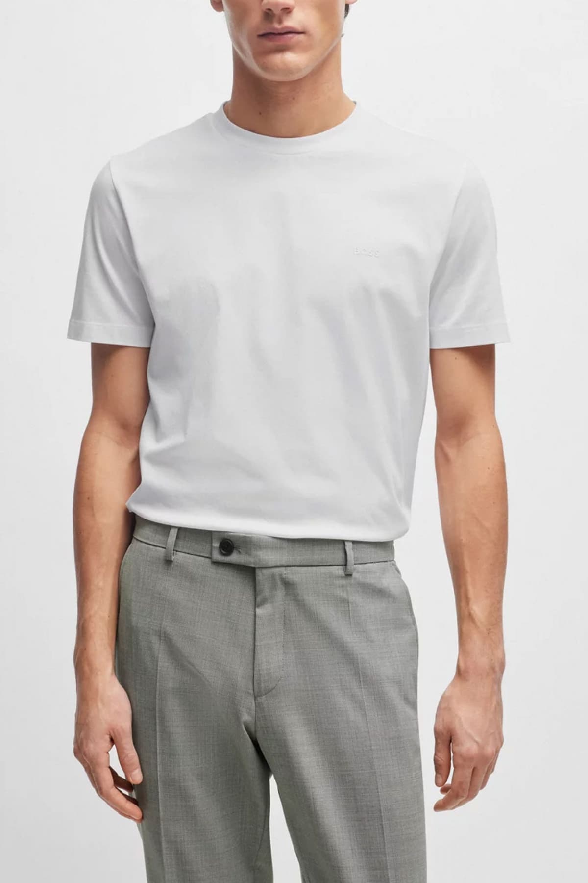 BOSS T-SHIRT THOMPSON 01 ΛΕΥΚΟ