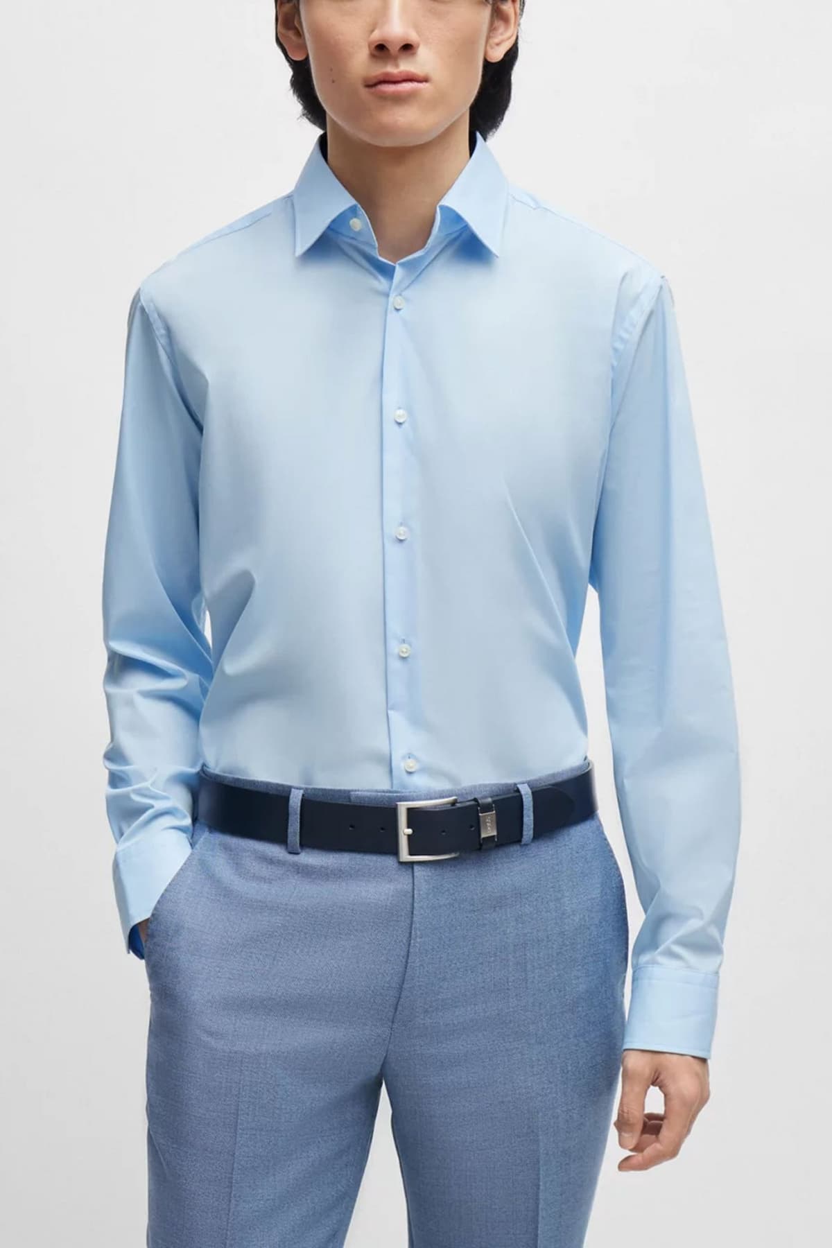 BOSS ΠΟΥΚΑΜΙΣΟ H-JOE-kent-C1-214 50473265-452 LightBlue