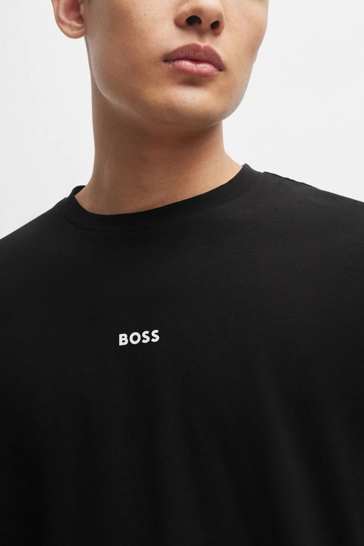 BOSS CASUAL T-SHIRT TCHARK ΜΑΥΡΟ