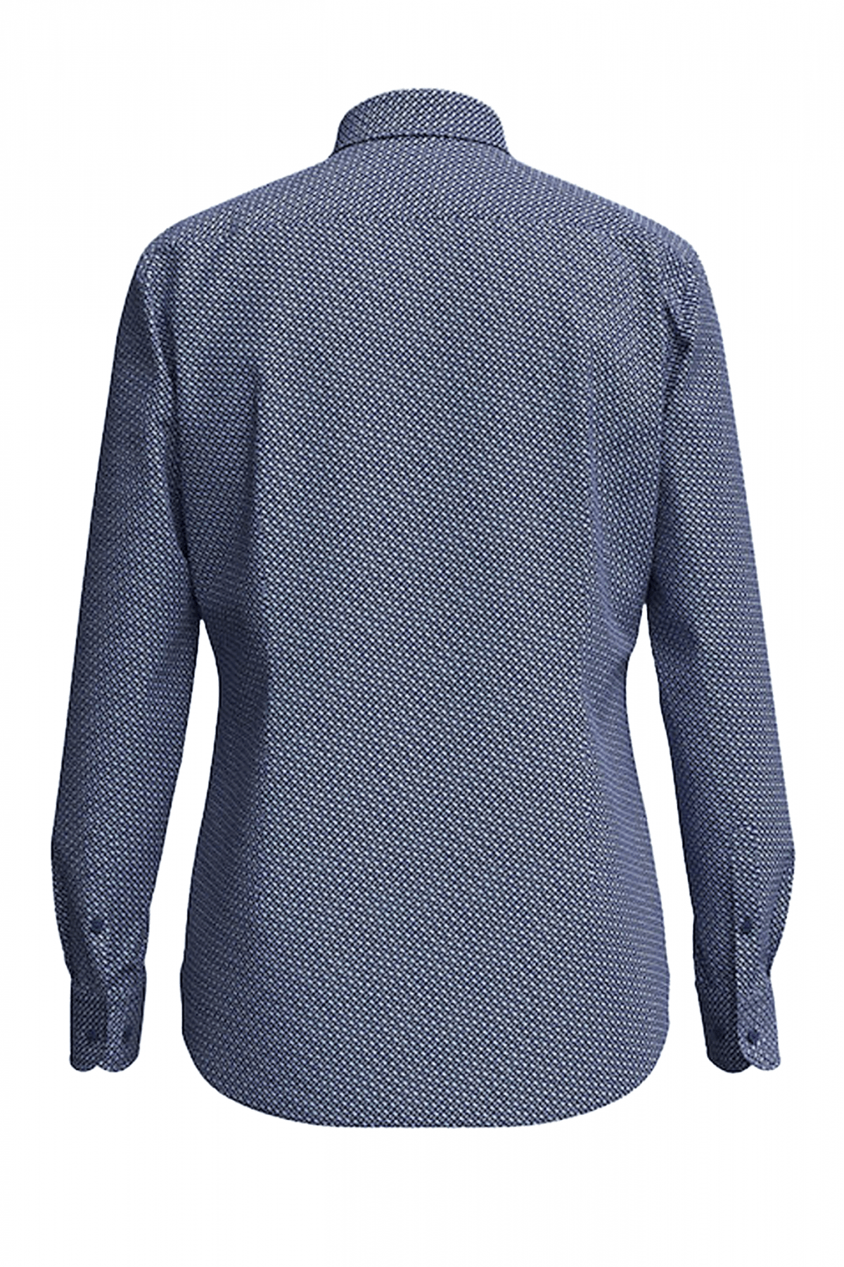 BOSS ΠΟΥΚΑΜΙΣΟ ALLOVER LOGO SLIM FIT STRETCH H-HANK-KENT-C1-214 ΣΙΕΛ-ΛΕΥΚΟ