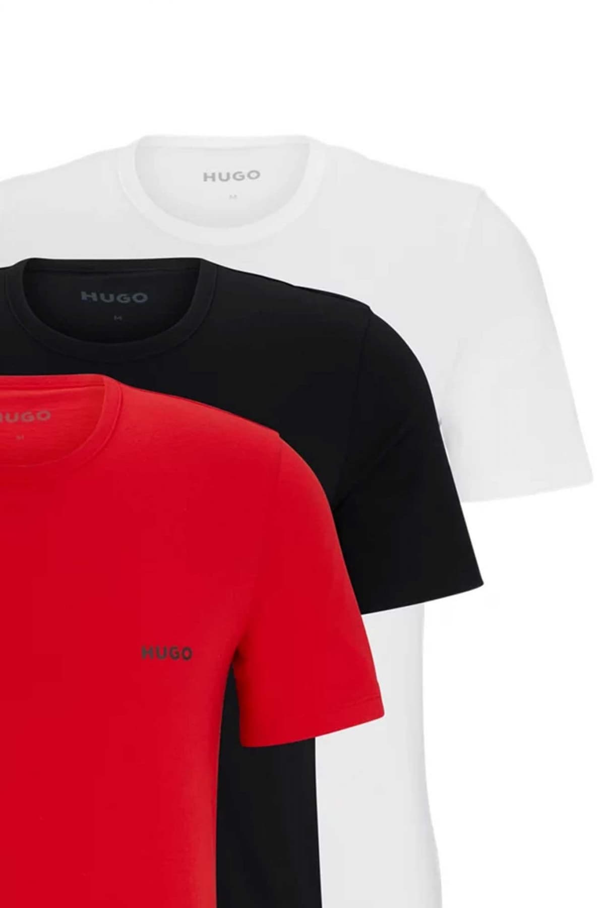 HUGO T-SHIRT ΕΣΩΡΟΥΧΟ RN TRIPLET P ΜΑΥΡΟ-ΚΟΚΚΙΝΟ-ΛΕΥΚΟ