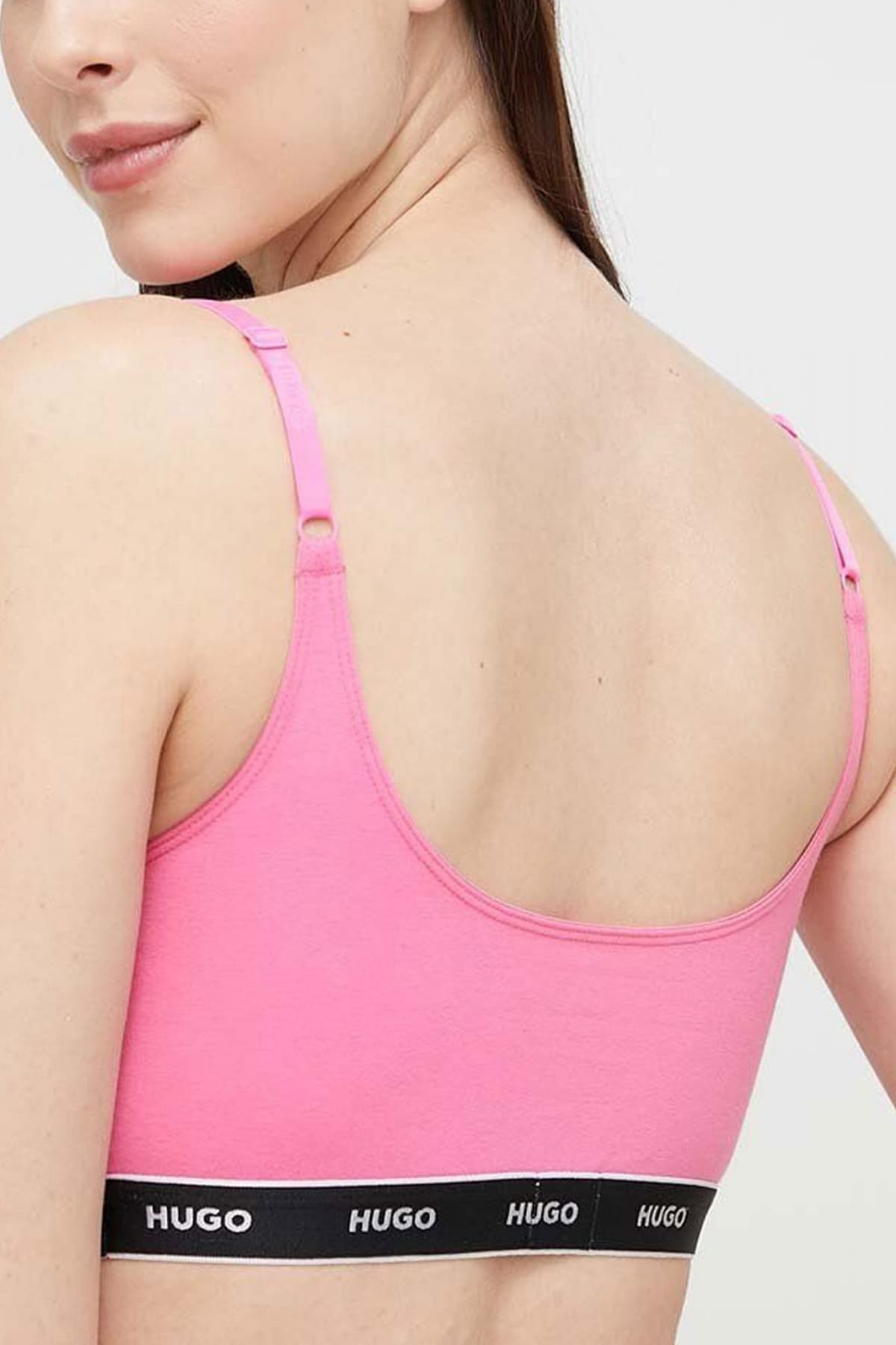 HUGO ΕΣΩΡΟΥΧΟ TWIN BRALETTE STRIPE ΡΟΖ-ΓΑΛΑΖΙΟ