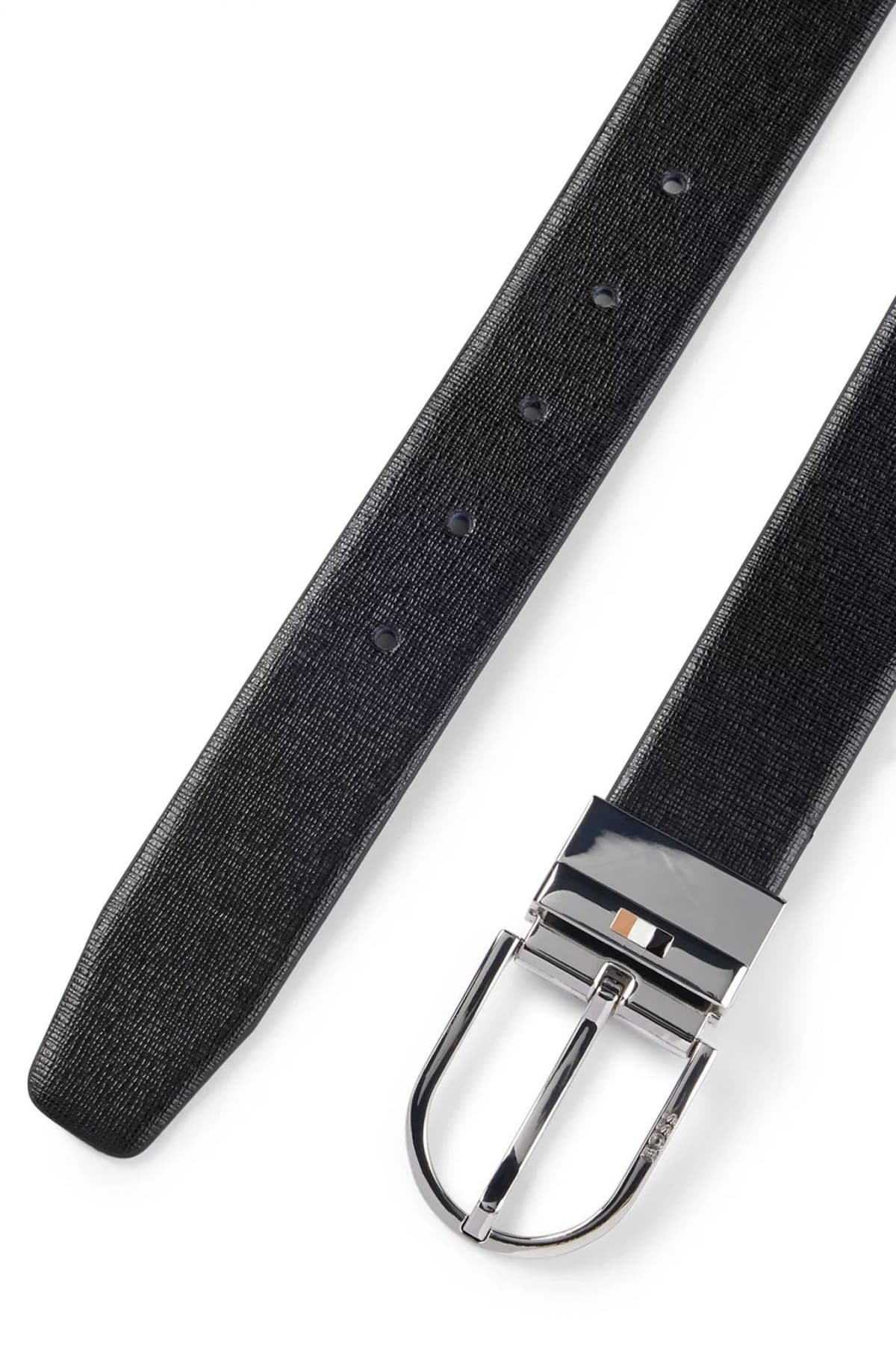 BOSS ΖΩΝΗ REVERSIBLE OFF-E-OR_35 SAFP ΜΑΥΡΟ-ΚΑΦΕ