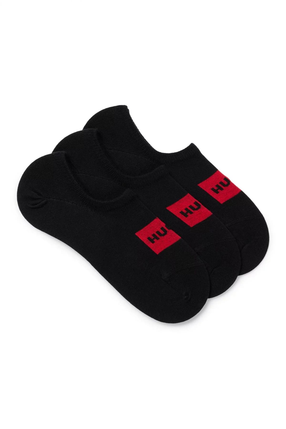 HUGO ΚΑΛΤΣΕΣ 3P LC LABEL CC ΜΑΥΡΟ-ΚΟΚΚΙΝΟ