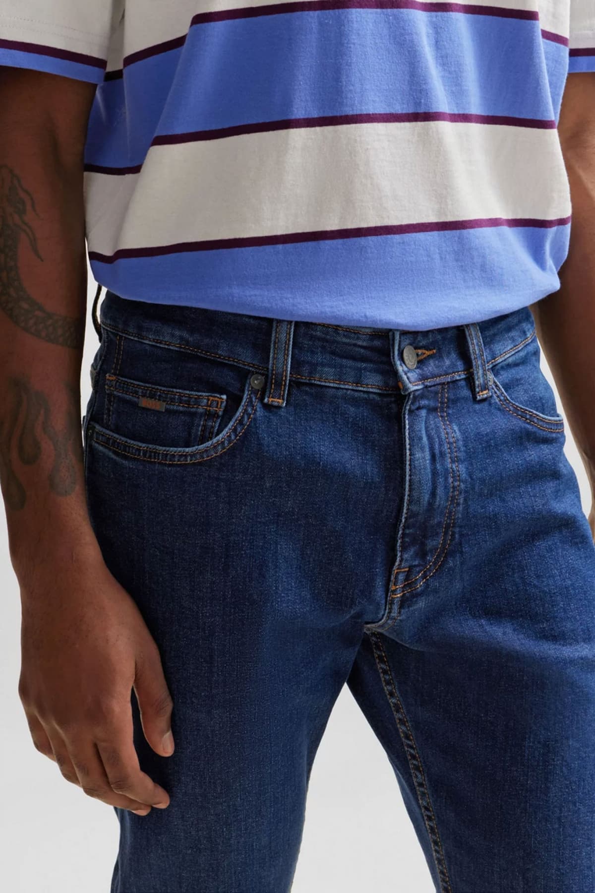 BOSS CASUAL ΠΑΝΤΕΛΟΝΙ JEANS DELAWARE BC-C SLIM FIT ΜΠΛΕ