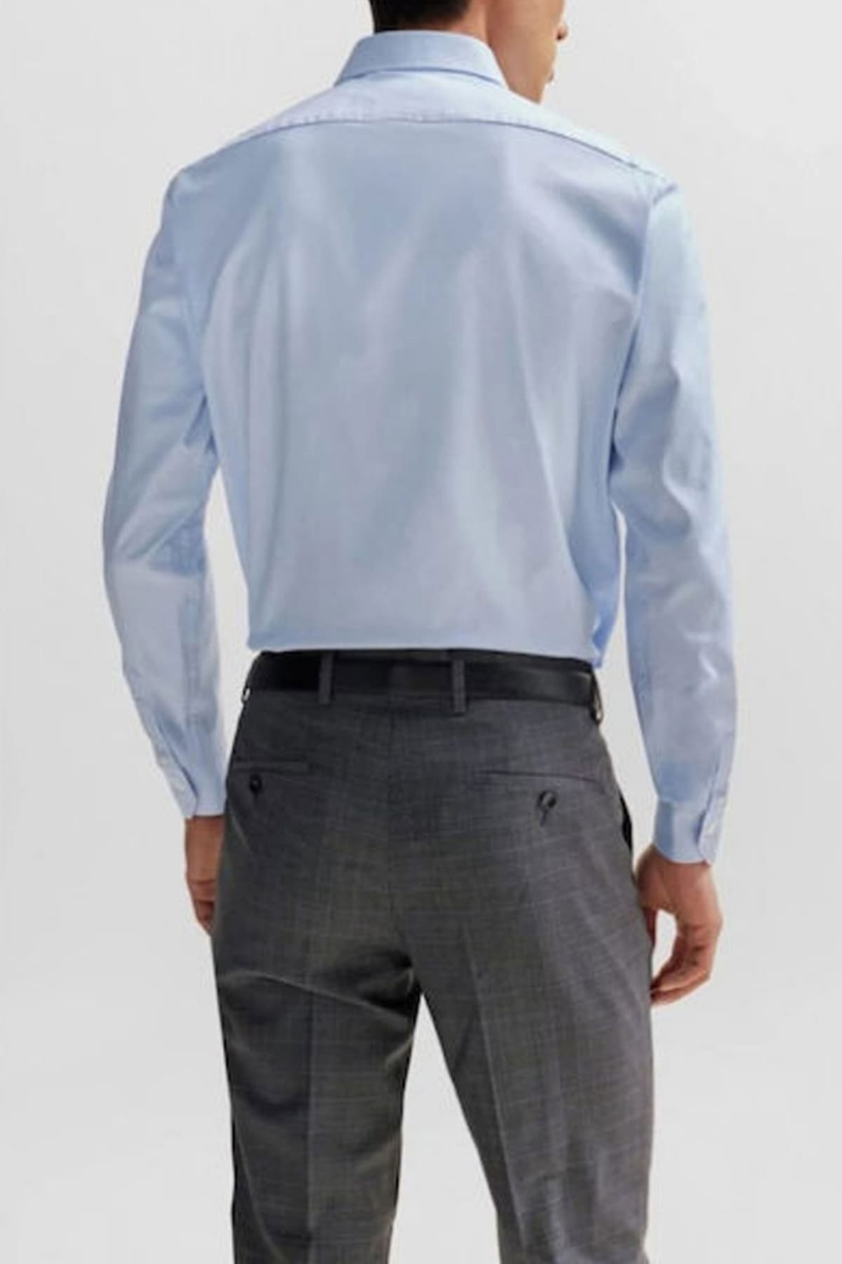 BOSS ΠΟΥΚΑΜΙΣΟ REGULAR FIT EASY IRON H-JOE-KENT-C3-214 ΣΙΕΛ