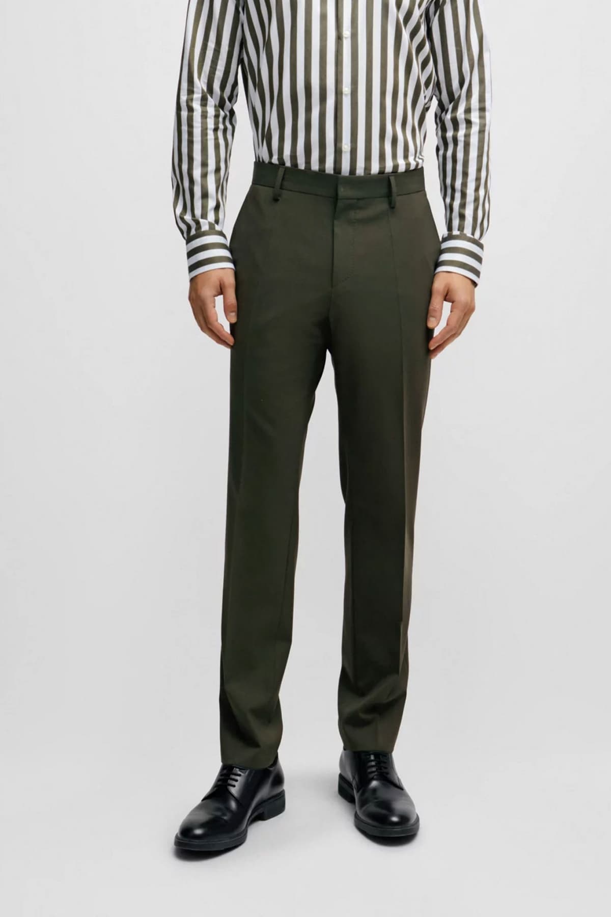 BOSS ΚΟΣΤΟΥΜΙ H-HUGE-2PCS-224 LANIFICIO TESSE BI-STRETCH SLIM FIT ΧΑΚΙ