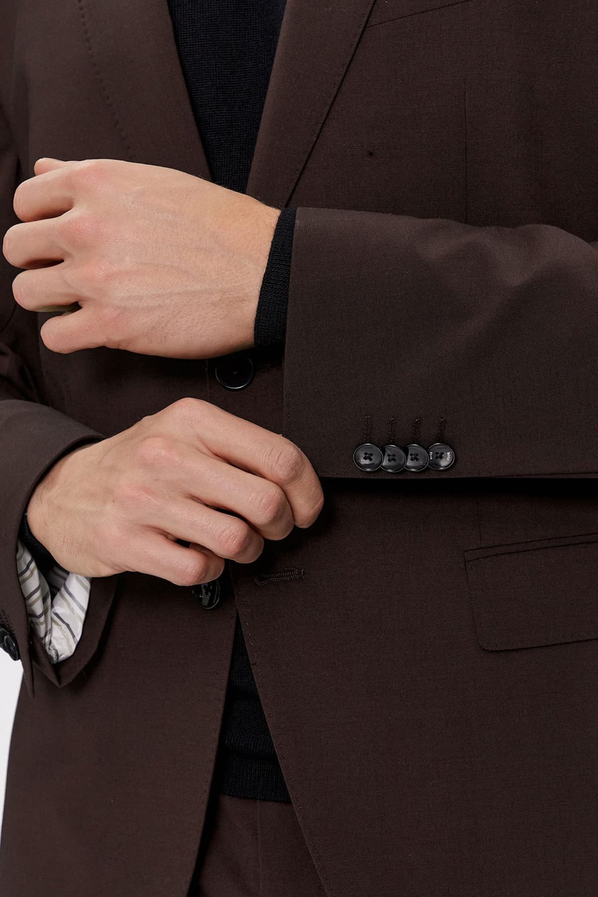 BOSS ΚΟΣΤΟΥΜΙ H-HUGE-2PCS-224 LANIFICIO TESSE BI-STRETCH SLIM FIT ΜΠΟΡΝΤΩ