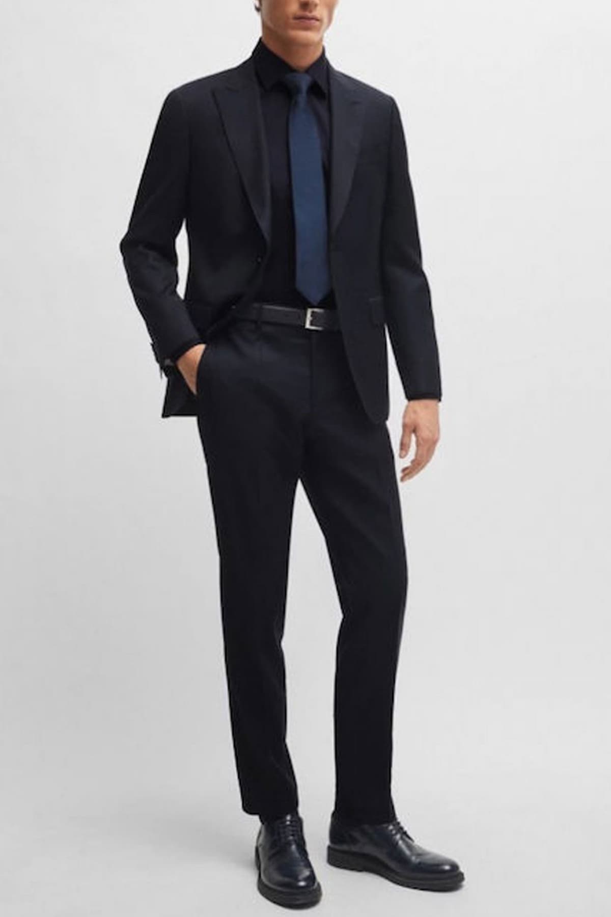 BOSS ΚΟΣΤΟΥΜΙ ΜΙΚΡΟΣΧΕΔΙΟ H-HUGE-2PCS-PEAK-232 SLIM FIT ΜΠΛΕ