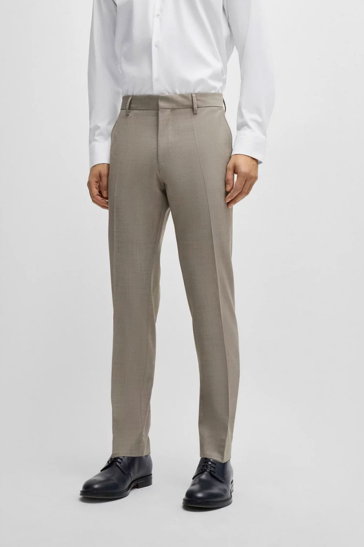 BOSS ΚΟΣΤΟΥΜΙ SLIM FIT H-HUGE-2PCS-224 ΜΠΕΖ