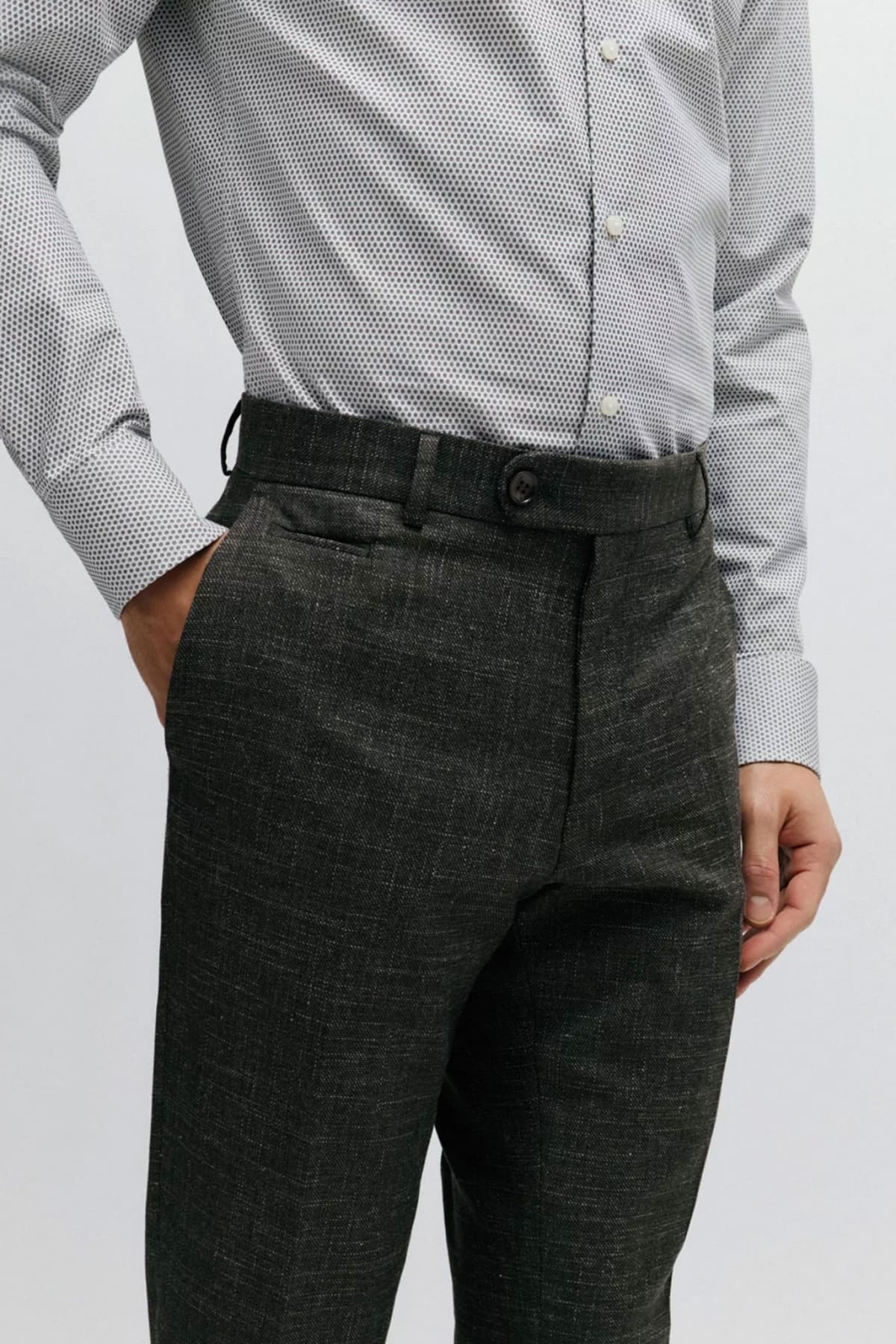 BOSS ΠΑΝΤΕΛΟΝΙ CHINO SLIM FIT H-GENIUS-241 ΧΑΚΙ