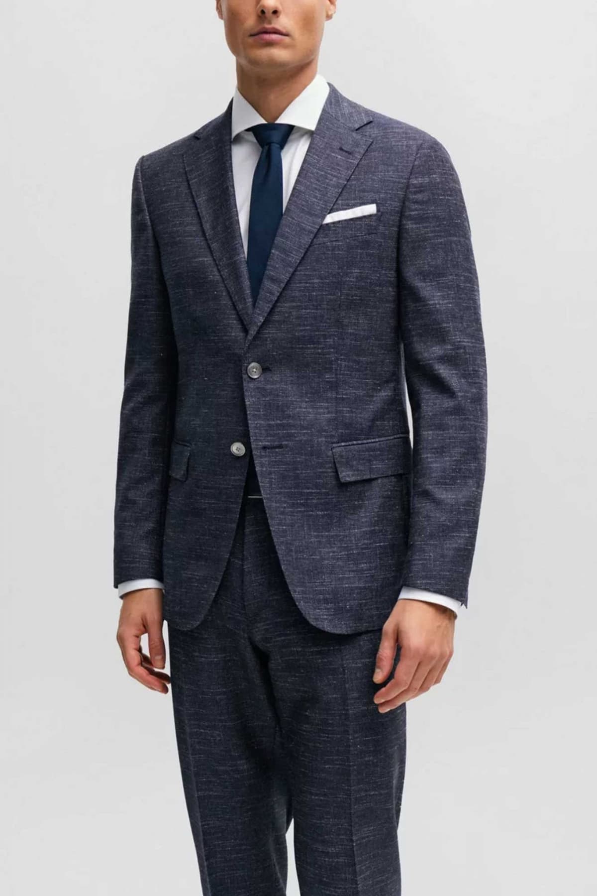 BOSS ΣΑΚΑΚΙ LANIFICIO TESSE BIELA STRETCH SLIM FIT H-HUTSON-233 ΜΠΛΕ