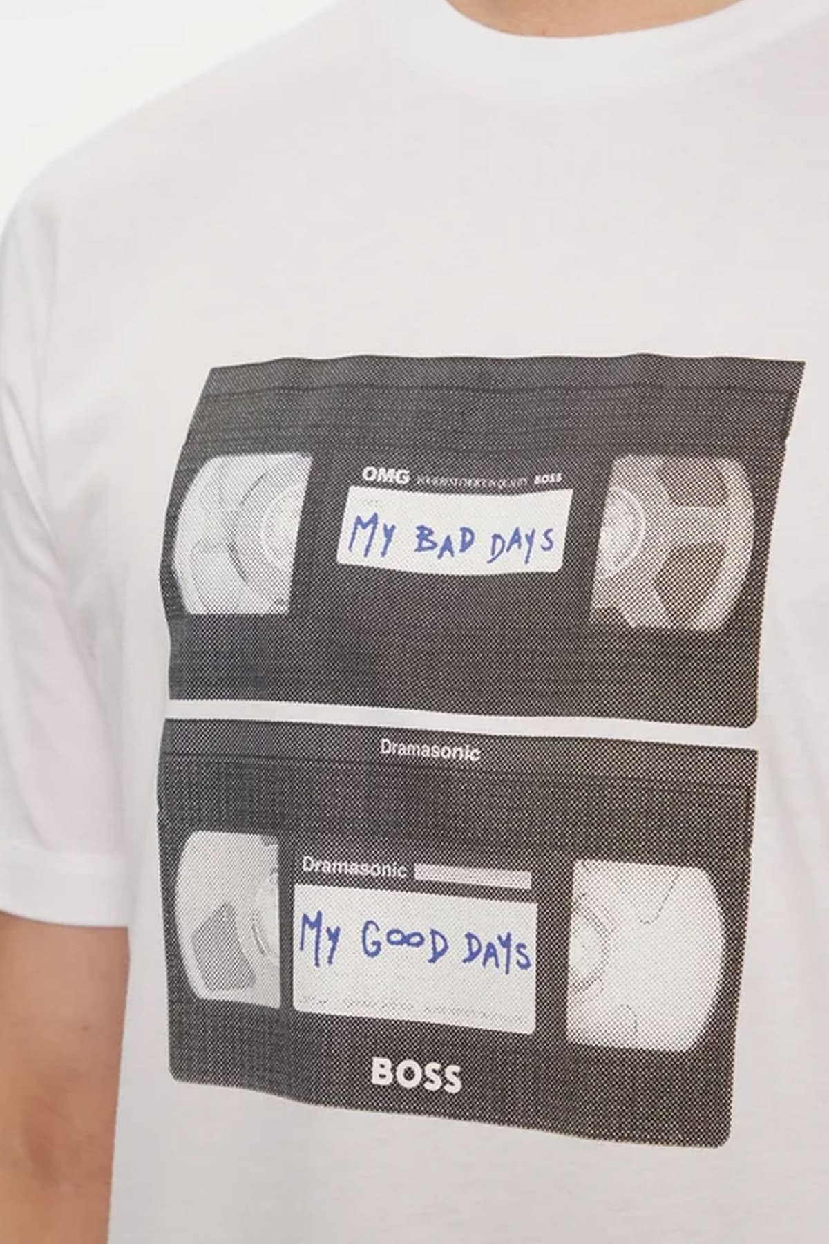 BOSS CASUAL T-SHIRT JERSEY TERETROLEO RELAXED FIT ΛΕΥΚΟ