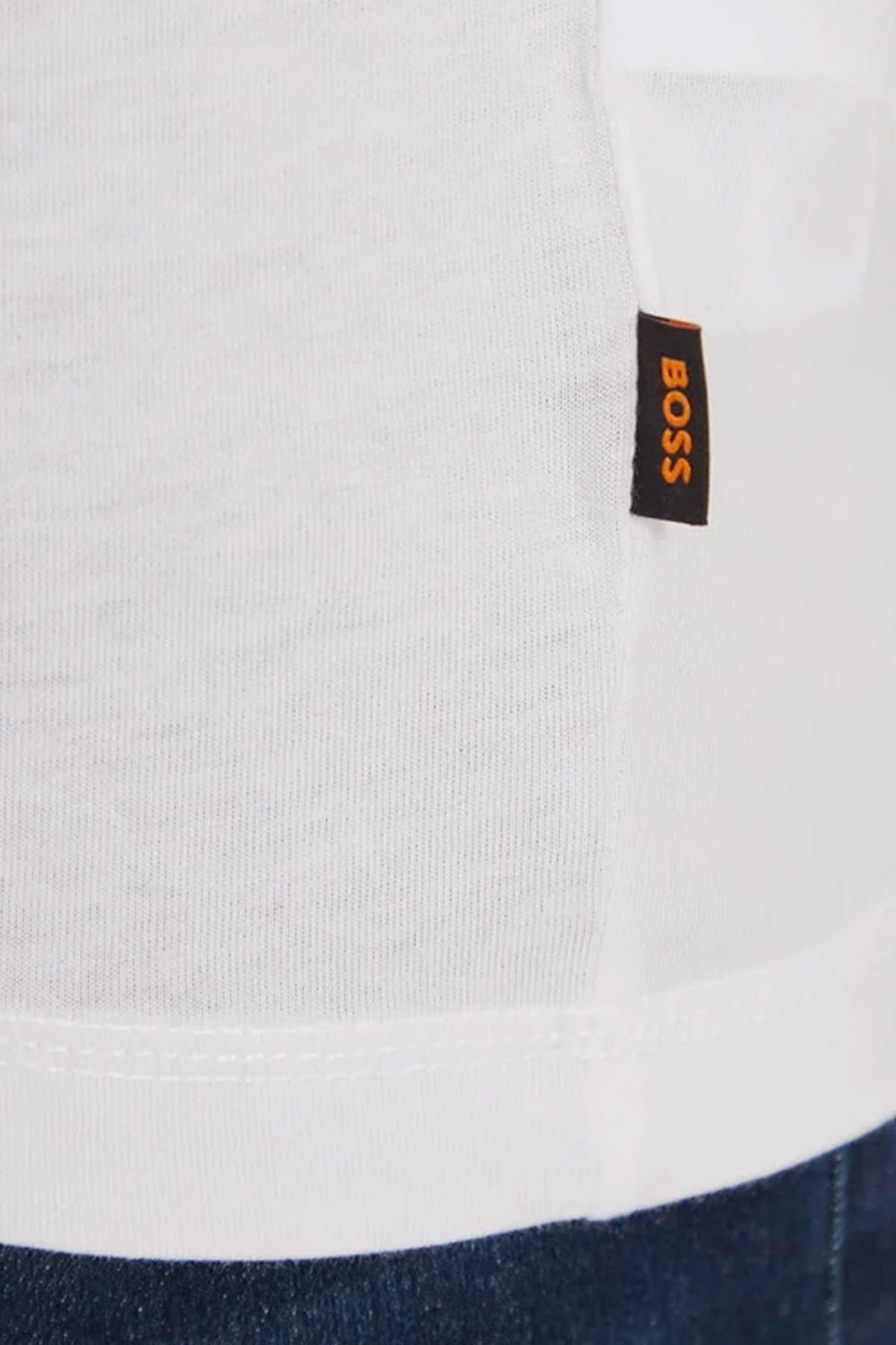 BOSS CASUAL T-SHIRT JERSEY TERETROLEO RELAXED FIT ΛΕΥΚΟ