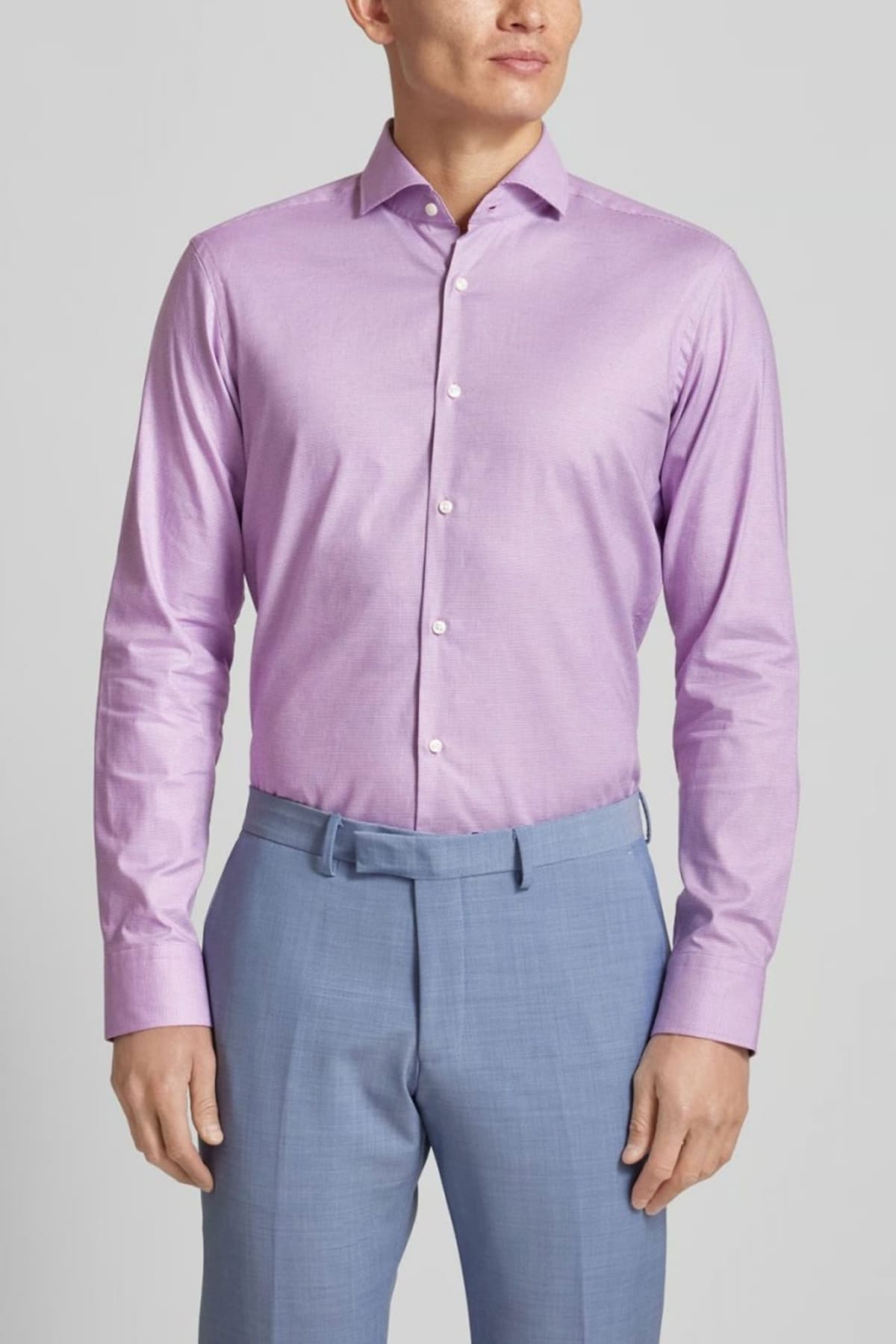 BOSS ΠΟΥΚΑΜΙΣΟ REGULAR FIT EASY IRON H-JOE-SPREAD-C1-222 ΜΩΒ