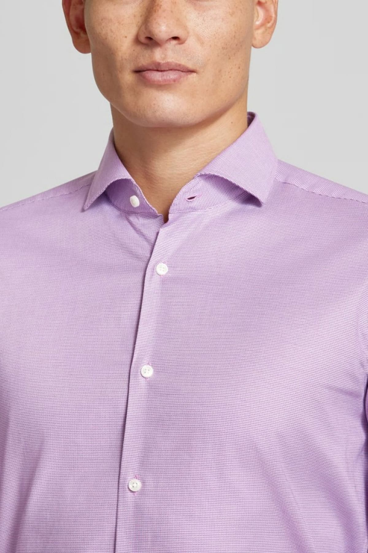 BOSS ΠΟΥΚΑΜΙΣΟ REGULAR FIT EASY IRON H-JOE-SPREAD-C1-222 ΜΩΒ