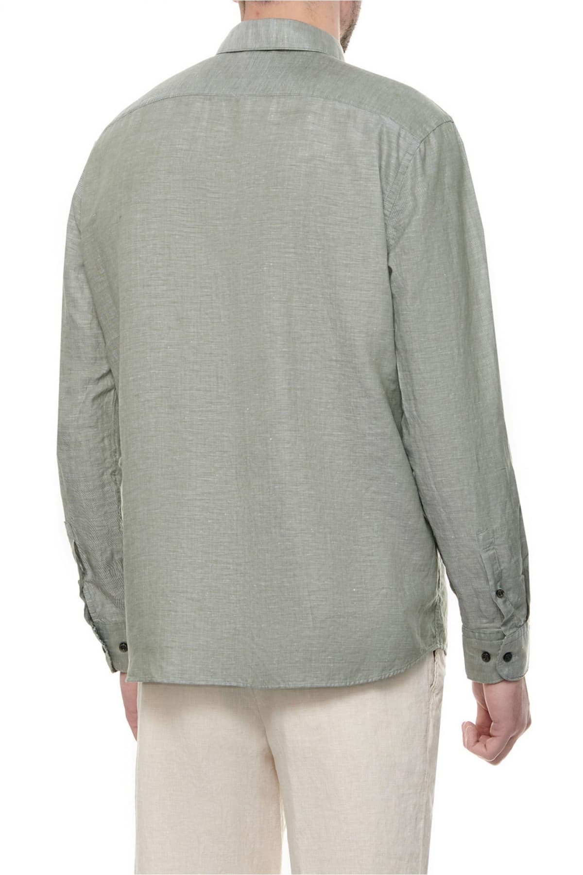 BOSS ΠΟΥΚΑΜΙΣΟ ΛΙΝΟ CASUAL FIT C-HAL-KENT-C3-223 ΧΑΚΙ