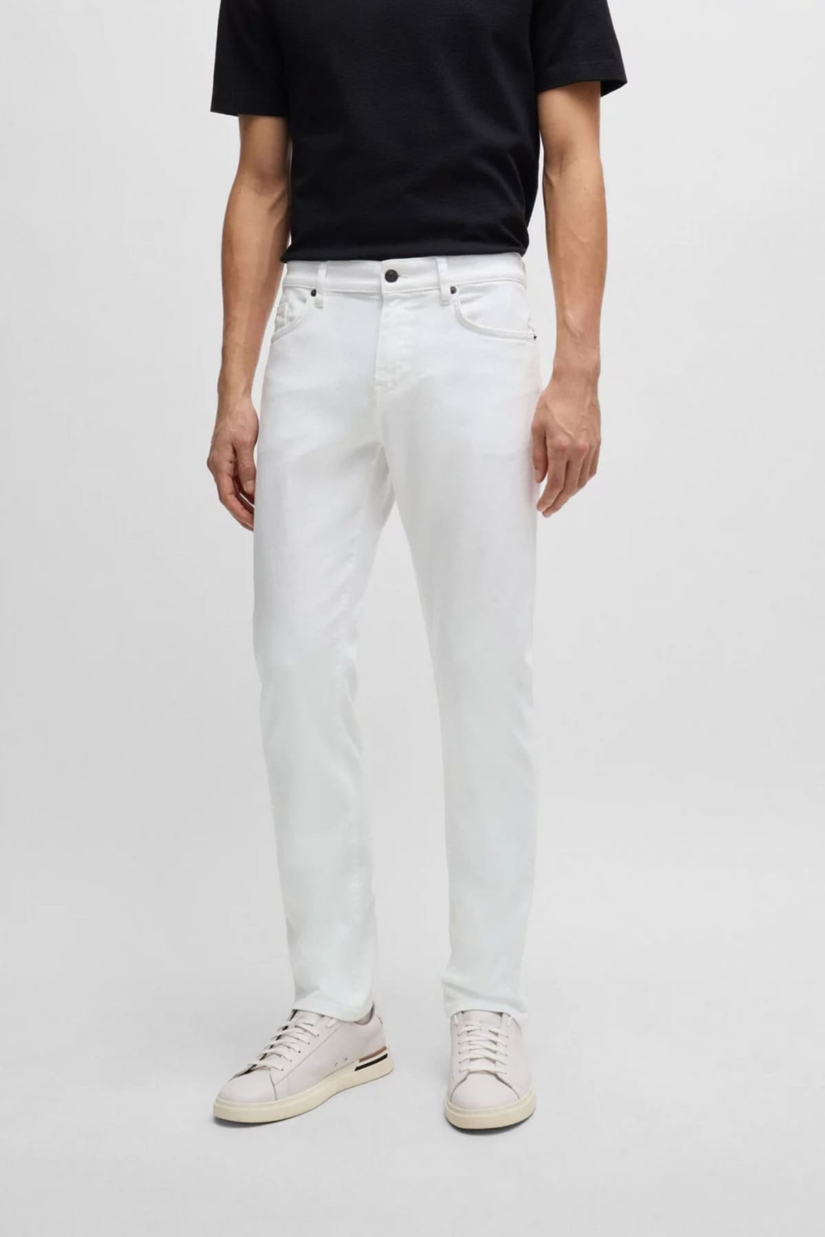 BOSS ΠΑΝΤΕΛΟΝΙ JEANS DELAWARE 3-1 SLIM FIT ΛΕΥΚΟ