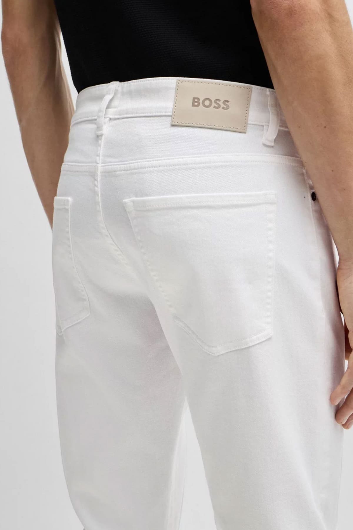 BOSS ΠΑΝΤΕΛΟΝΙ JEANS DELAWARE 3-1 SLIM FIT ΛΕΥΚΟ