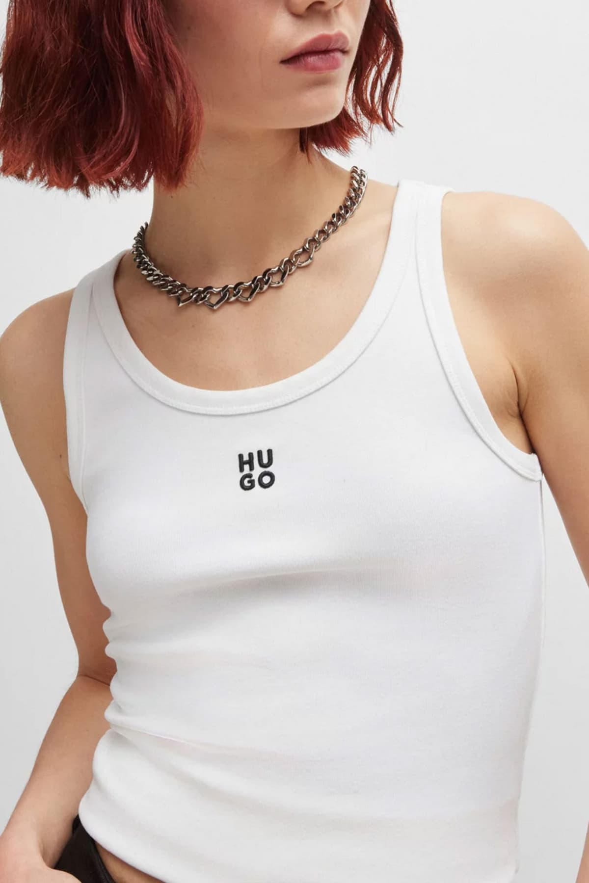 HUGO TOP DATAMIA LOGO ΛΕΥΚΟ