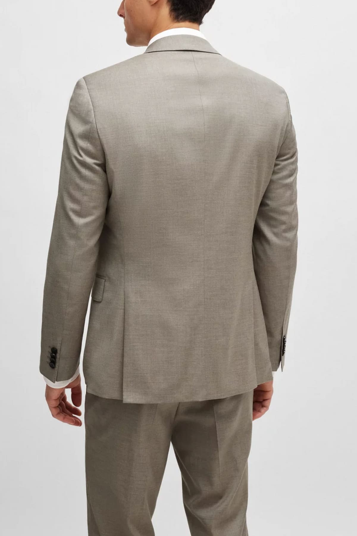 BOSS ΚΟΣΤΟΥΜΙ ΜΕ ΓΙΛΕΚΟ SLIM FIT H-HUGE-3PCS-232 LANIFICIO TESSE BIELLA STRETCH ΓΚΡΙ