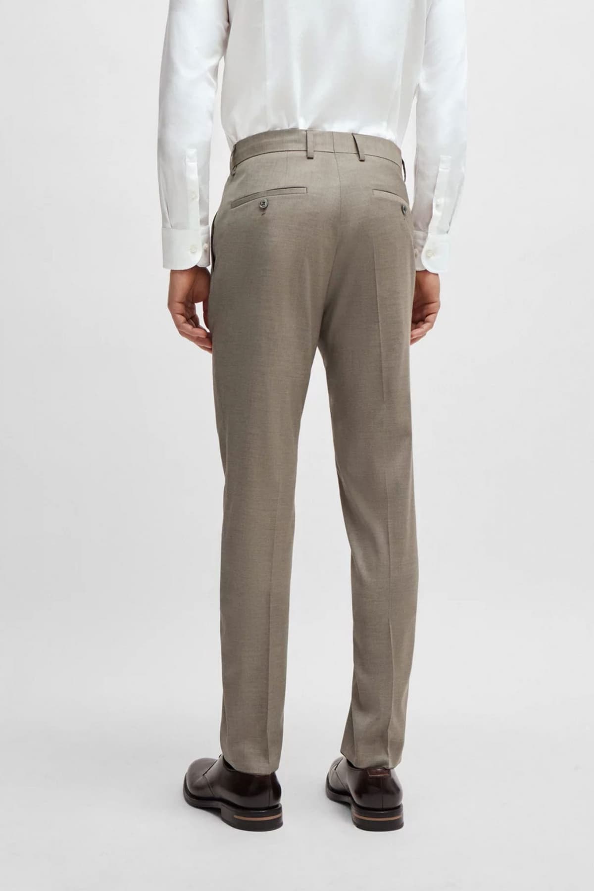 BOSS ΚΟΣΤΟΥΜΙ ΜΕ ΓΙΛΕΚΟ SLIM FIT H-HUGE-3PCS-232 LANIFICIO TESSE BIELLA STRETCH ΓΚΡΙ