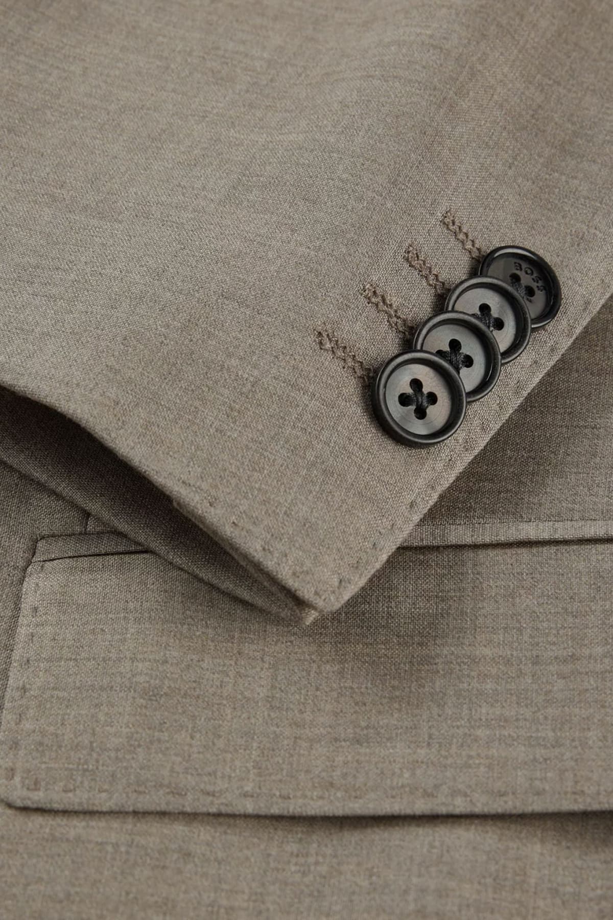 BOSS ΚΟΣΤΟΥΜΙ ΜΕ ΓΙΛΕΚΟ SLIM FIT H-HUGE-3PCS-232 LANIFICIO TESSE BIELLA STRETCH ΓΚΡΙ