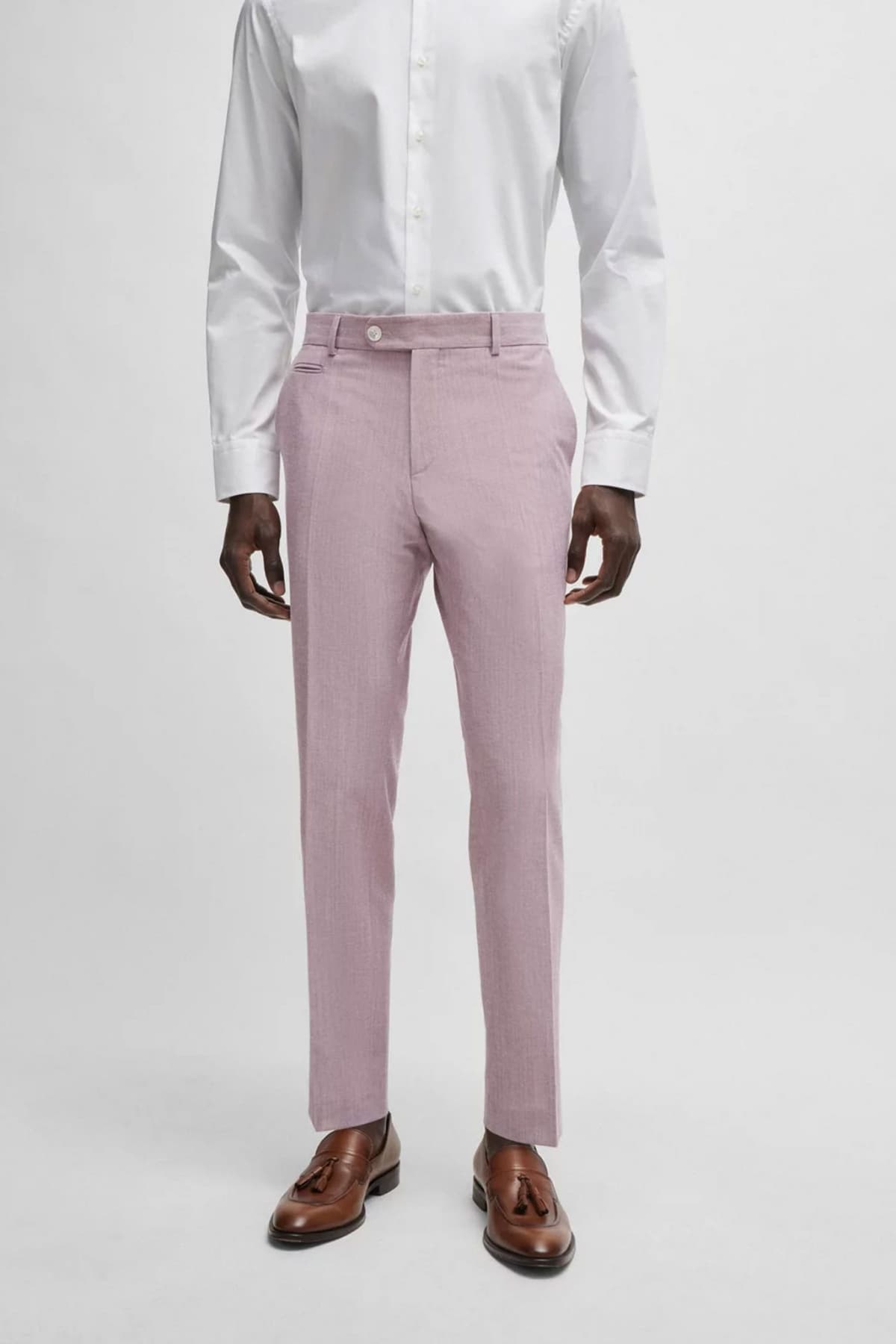 BOSS ΠΑΝΤΕΛΟΝΙ ΚΟΣΤΟΥΜΙΟΥ SLIM FIT H-GENIUS-242 ΡΟΖ