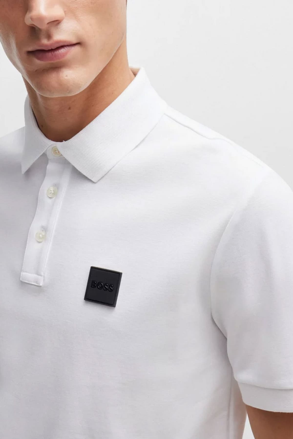 Men's Polo Shirts Boss White