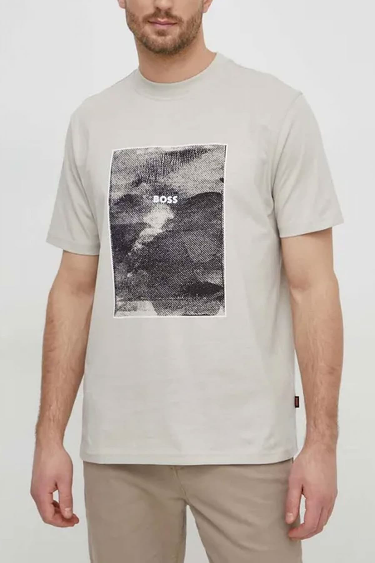 BOSS CASUAL T-SHIRT TE_KALT ΜΠΕΖ