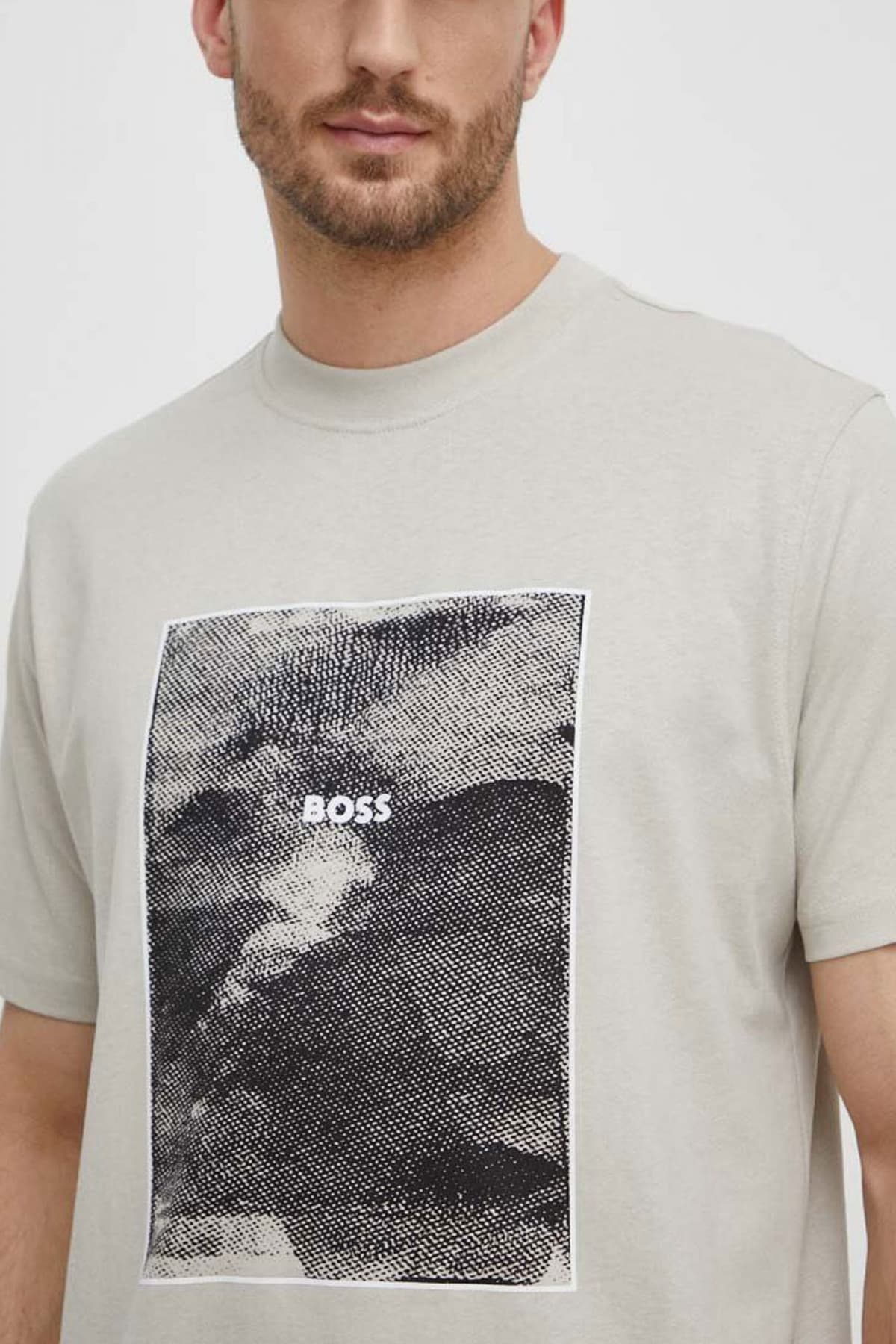 BOSS CASUAL T-SHIRT TE_KALT ΜΠΕΖ