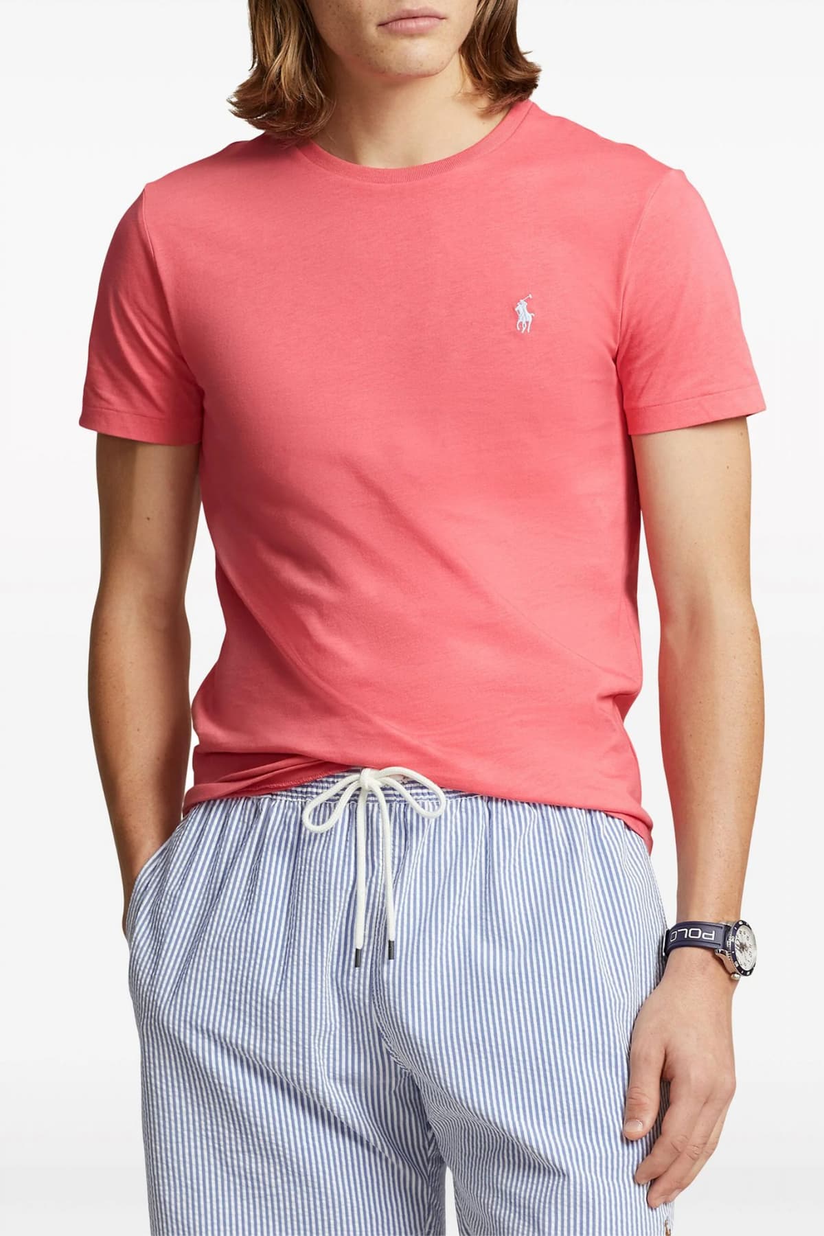 RALPH LAUREN T-SHIRT LOGO CUSTOM SLIM FIT ΚΟΡΑΛΙ