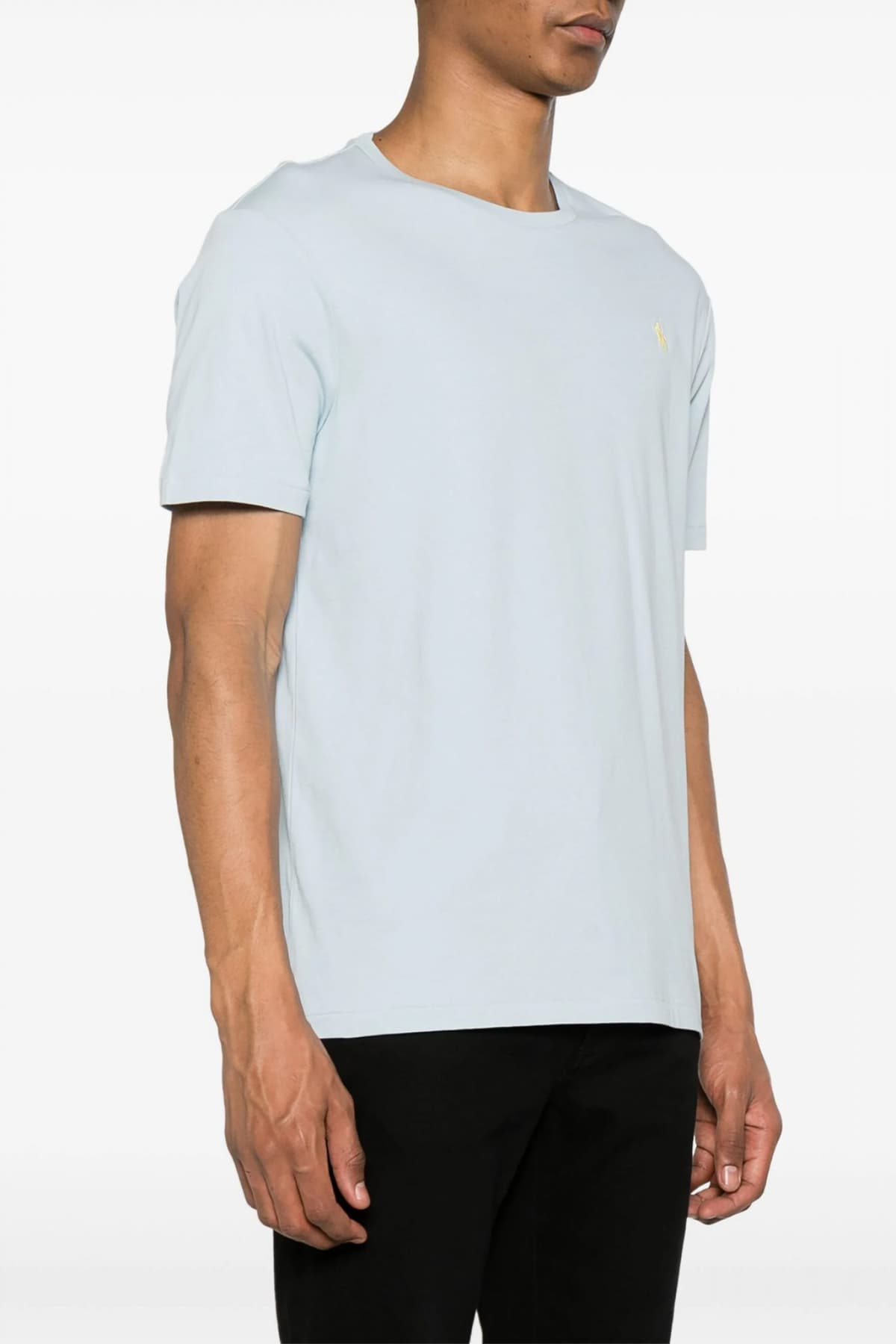 RALPH LAUREN T-SHIRT LOGO CUSTOM SLIM FIT ΣΙΕΛ