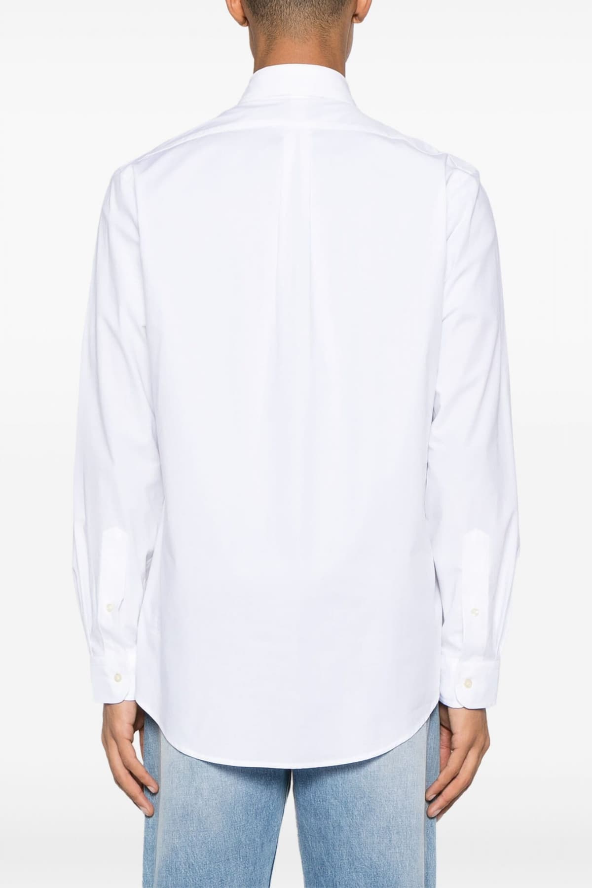 RALPH LAUREN ΠΟΥΚΑΜΙΣΟ BUTTON DOWN CUSTOM FIT STRETCH ΛΕΥΚΟ