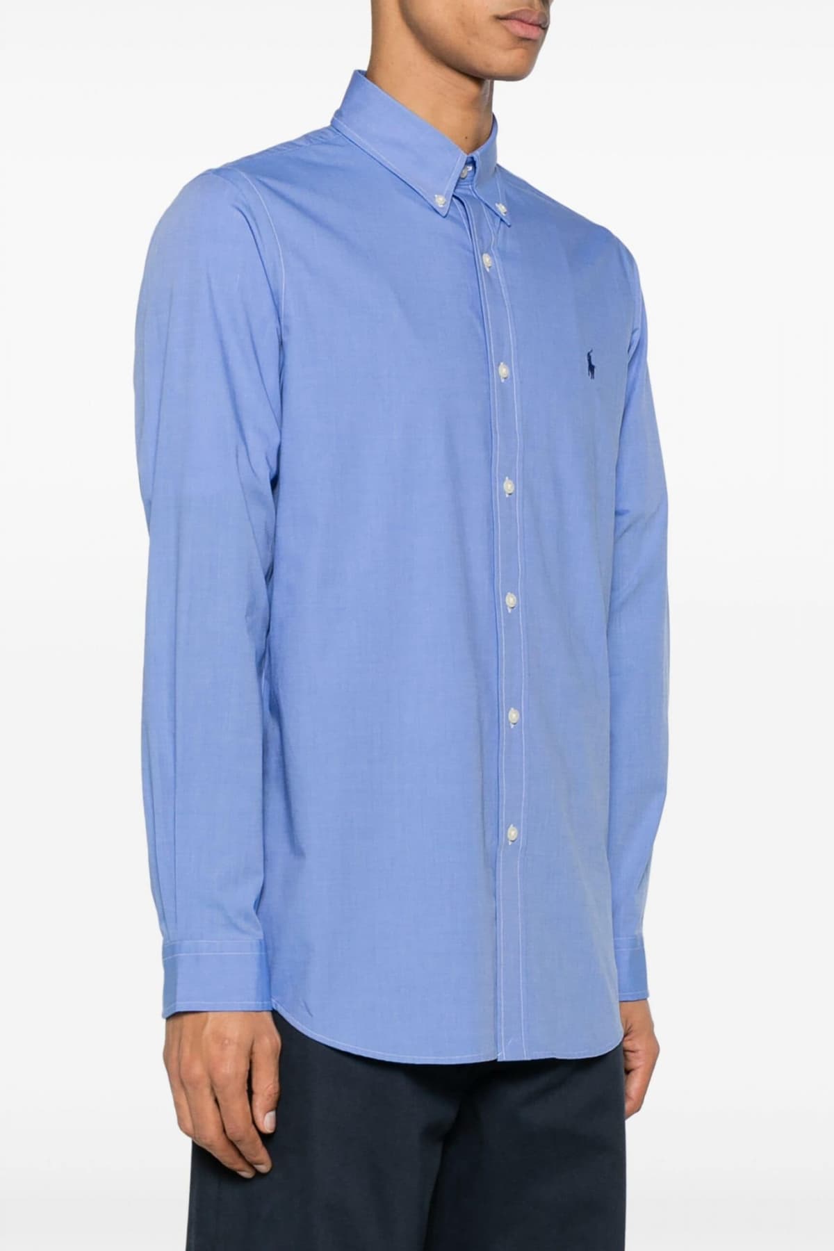 RALPH LAUREN ΠΟΥΚΑΜΙΣΟ BUTTON DOWN CUSTOM FIT ΣΙΕΛ