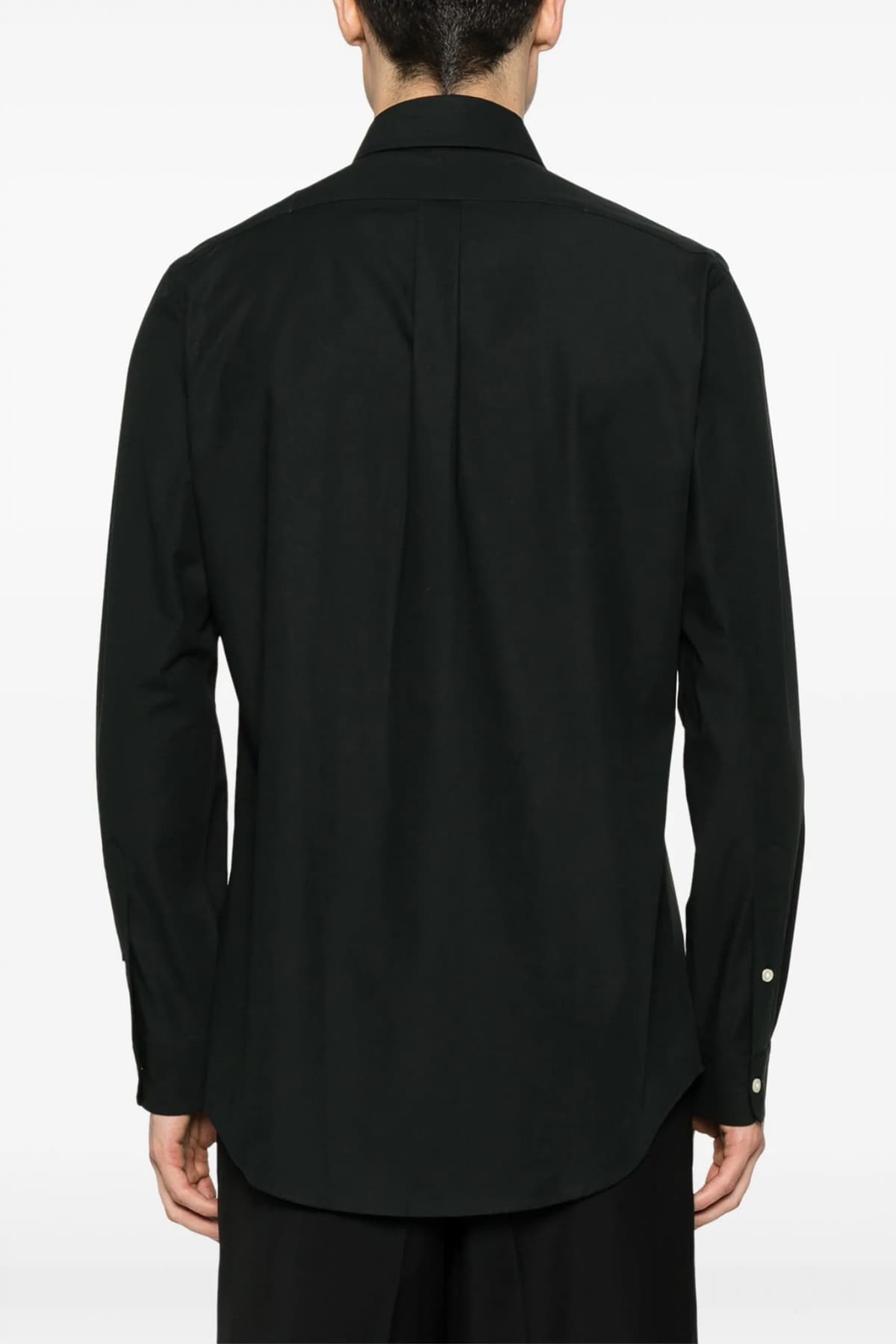 RALPH LAUREN ΠΟΥΚΑΜΙΣΟ BUTTON DOWN CUSTOM FIT STRETCH ΜΑΥΡΟ