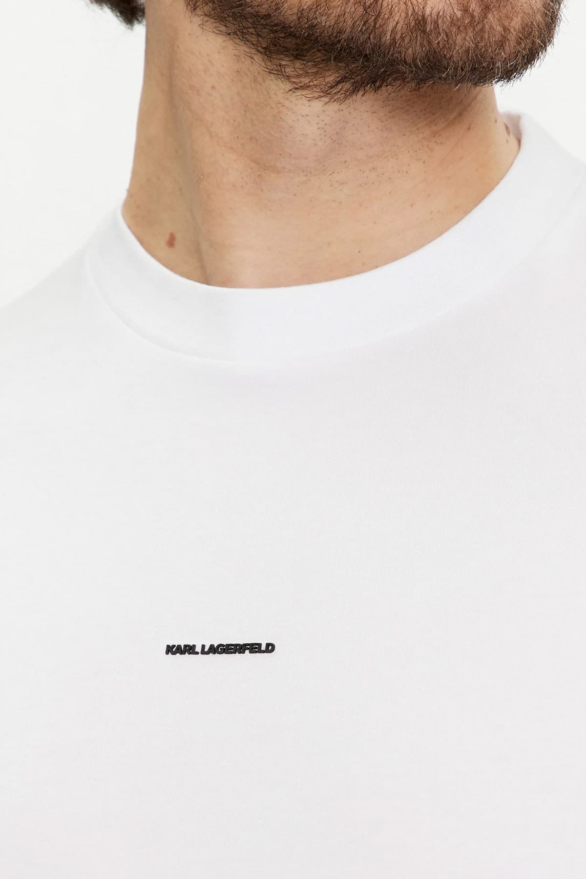 KARL LAGERFELD T-SHIRT LOGO ΛΕΥΚΟ