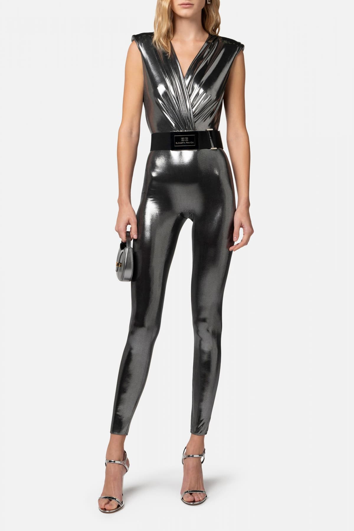 ELISABETTA FRANCHI ΟΛΟΣΩΜΗ ΦΟΡΜΑ ΒΑΤΕΣ ΚΡΟΥΑΖΕ ΖΩΝΗ ΜΕΤΑΛΛΙΖΕ ΓΚΡΙ