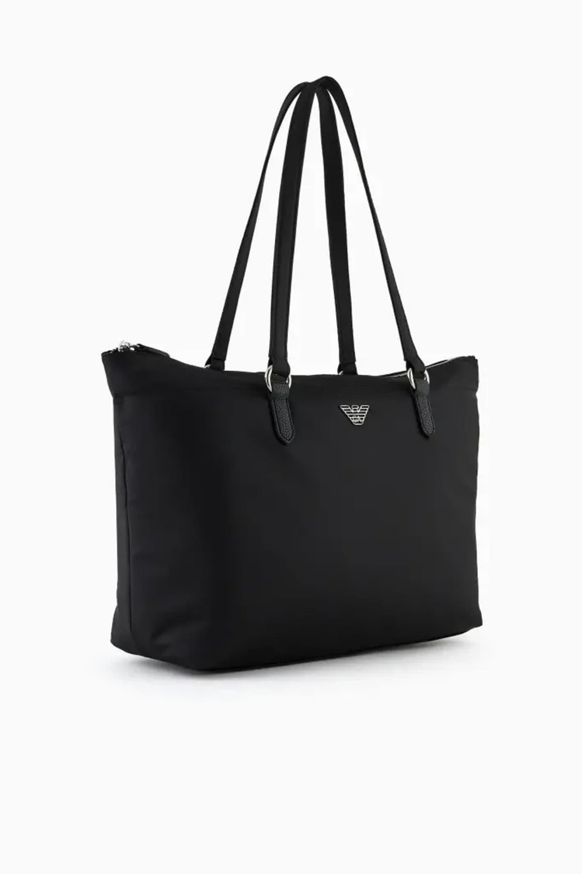 EMPORIO ARMANI SHOPPING BAG LOGO ΜΑΥΡΟ