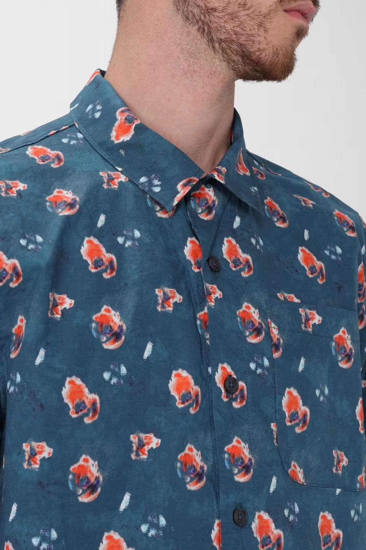 C.P COMPANY ΠΟΥΚΑΜΙΣΟ ALL OVER PRINT ΠΕΤΡΟΛ