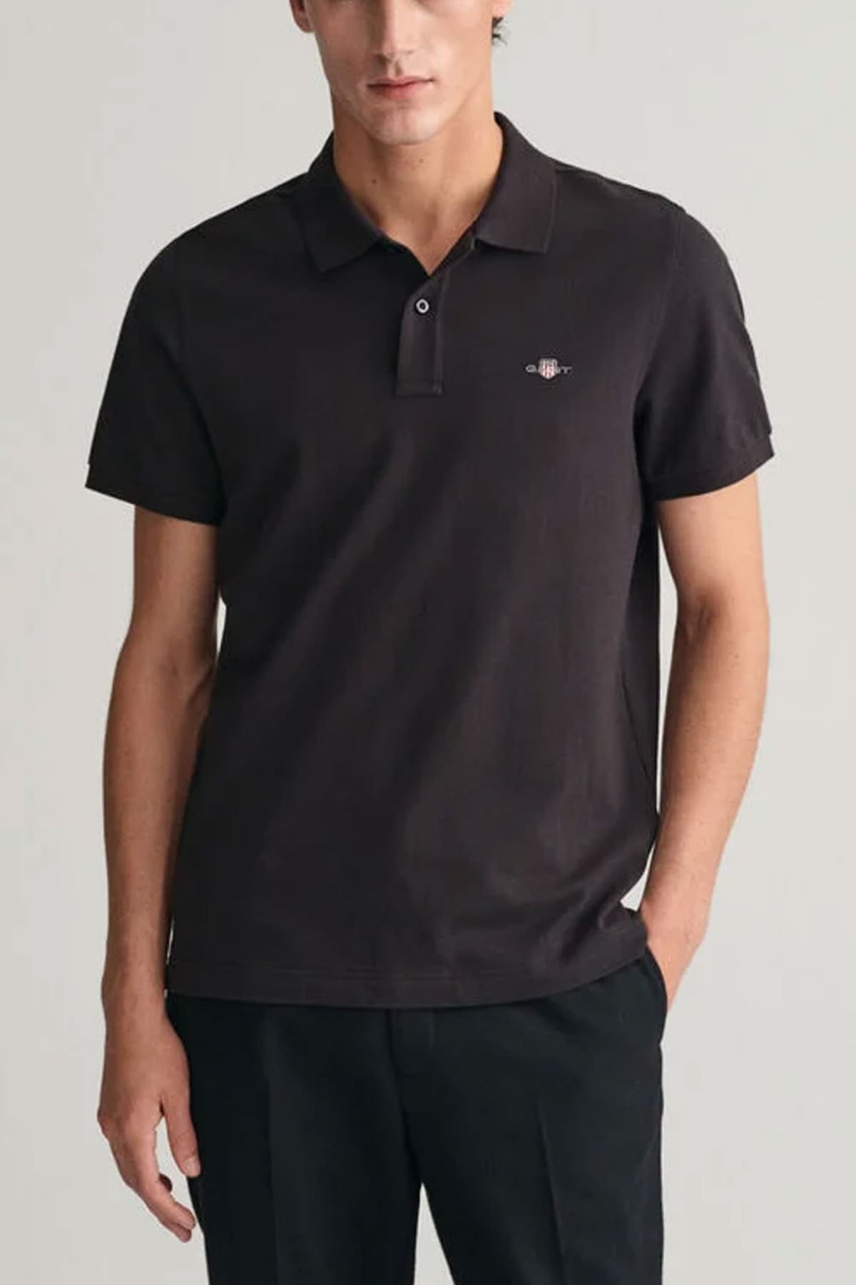 Men's Polo Shirts Gant Black