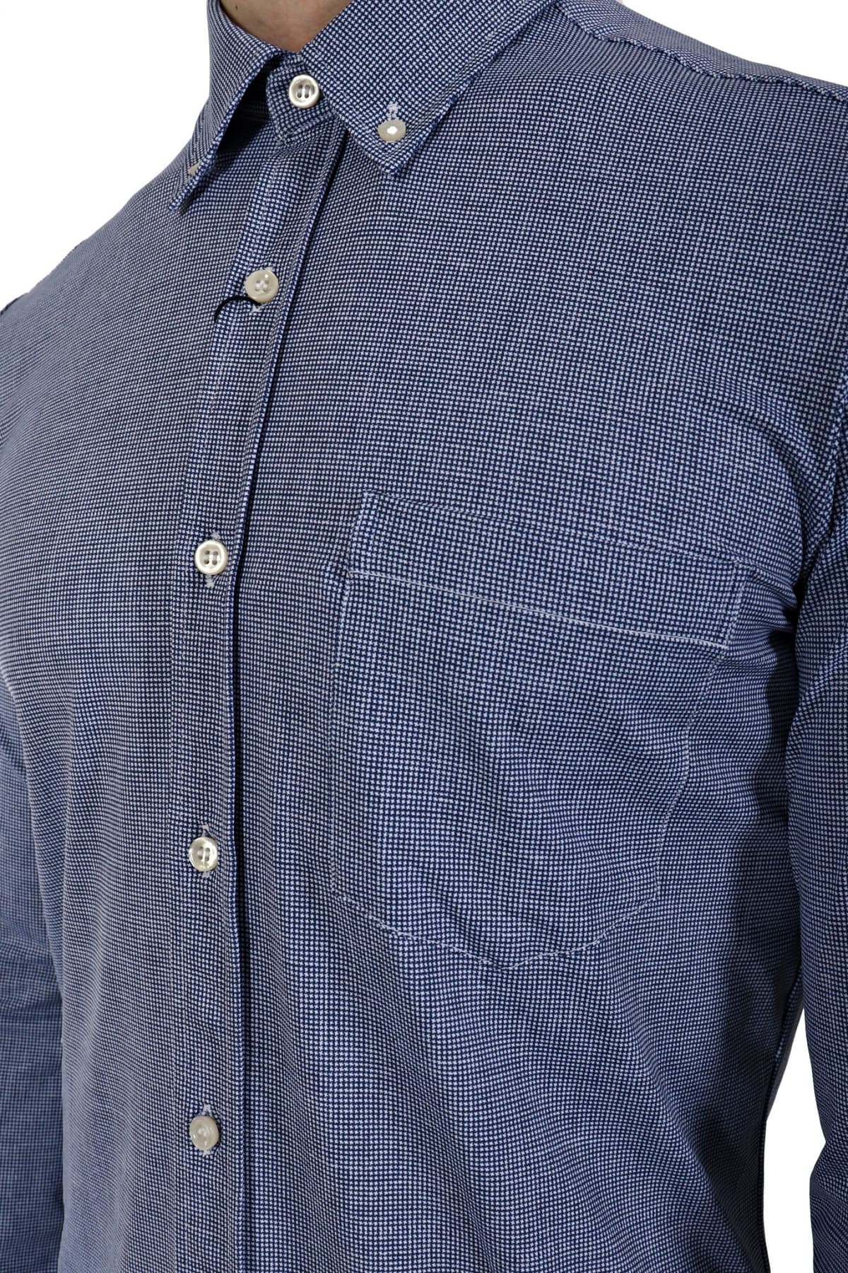 PAUL&SHARK ΠΟΥΚΑΜΙΣΟ ΜΙΚΡΟΚΑΡΩ BUTTON DOWN ΜΠΛΕ