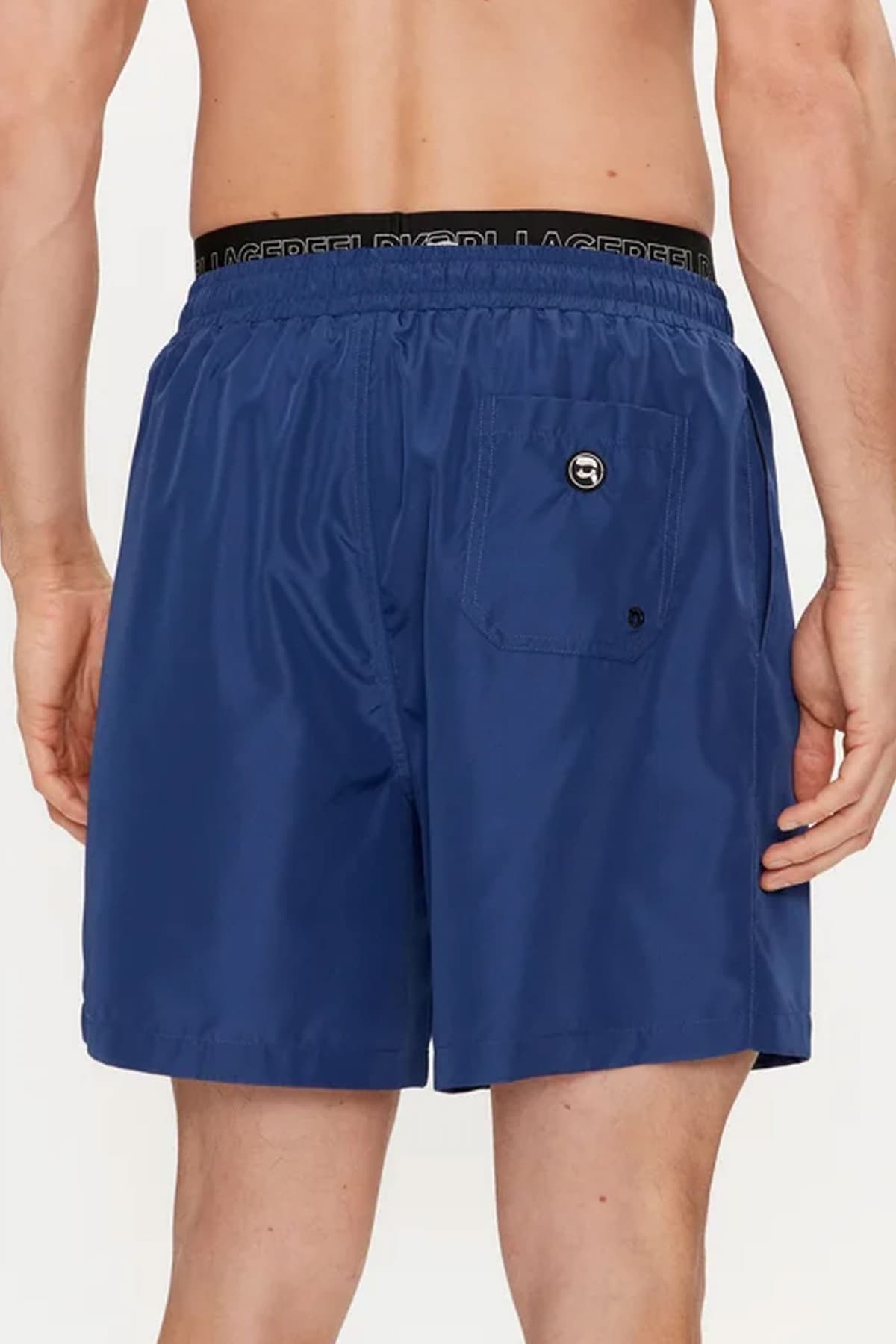 KARL LAGERGELD ΜΑΓΙΩ ΣΟΡΤΣ LOGO IKONIK 2.0 ELASTIC MED ΜΠΛΕ