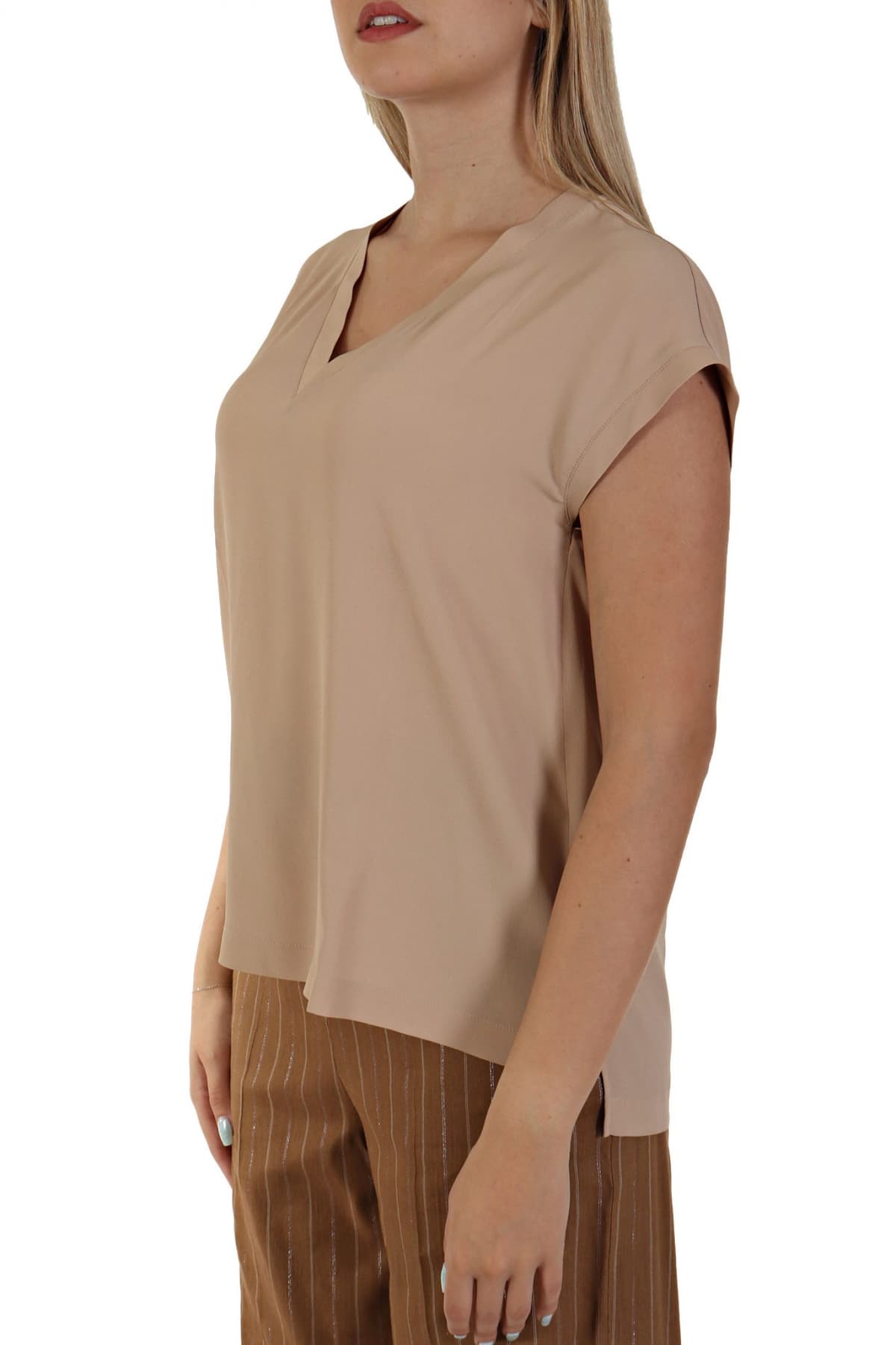 MARELLA SPORT ΜΠΛΟΥΖΑ PIALLA V-NECK ΜΠΕΖ