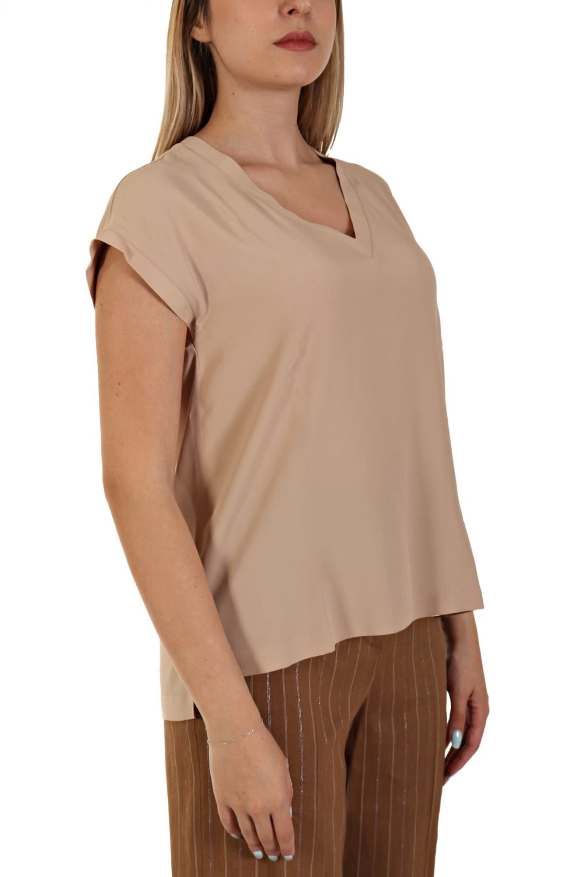MARELLA SPORT ΜΠΛΟΥΖΑ PIALLA V-NECK ΜΠΕΖ